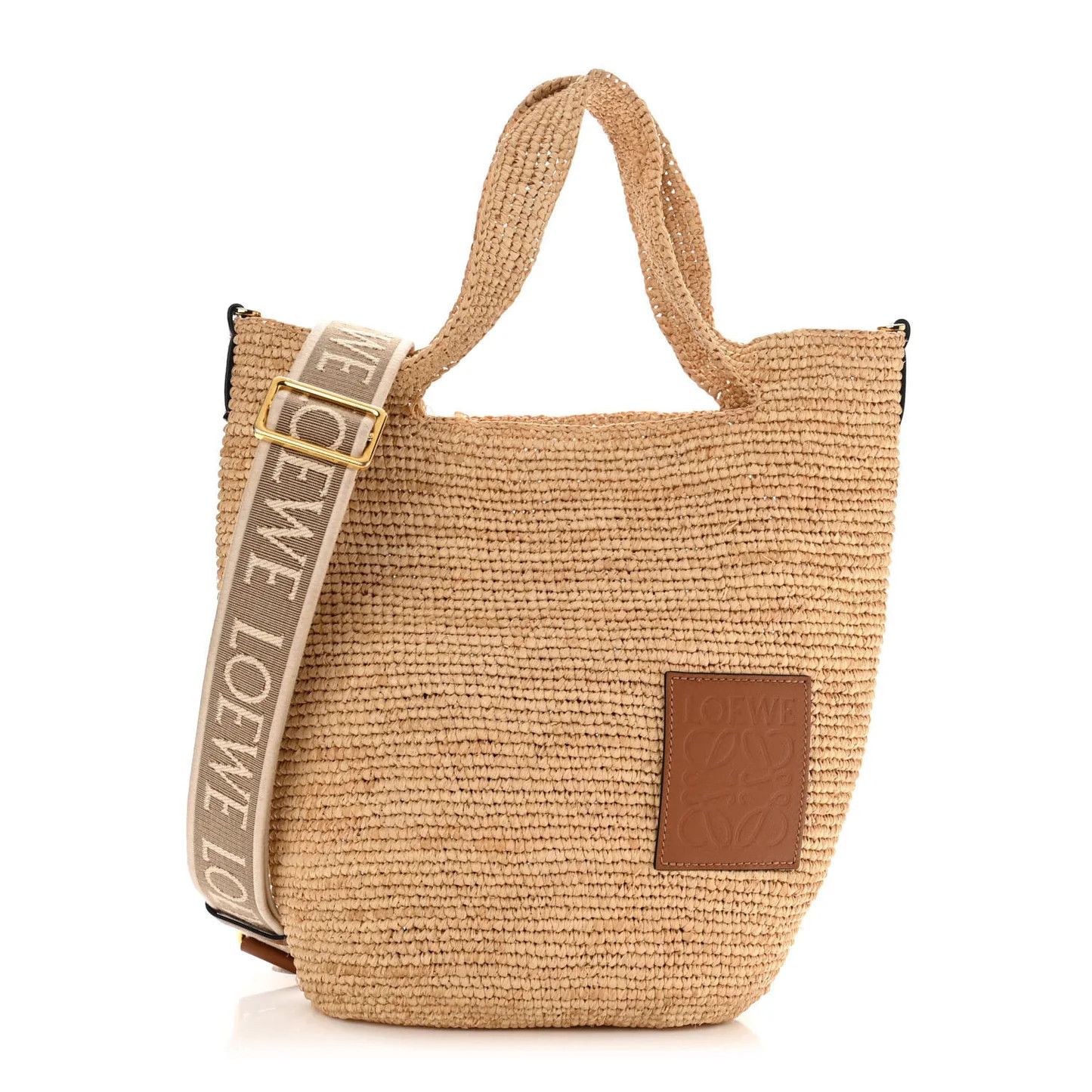 Loewe o1in1g0426 Size: OS / Slit Mini Tote Bag in Natural/Black Size ONE SIZE - 1 Thumbnail