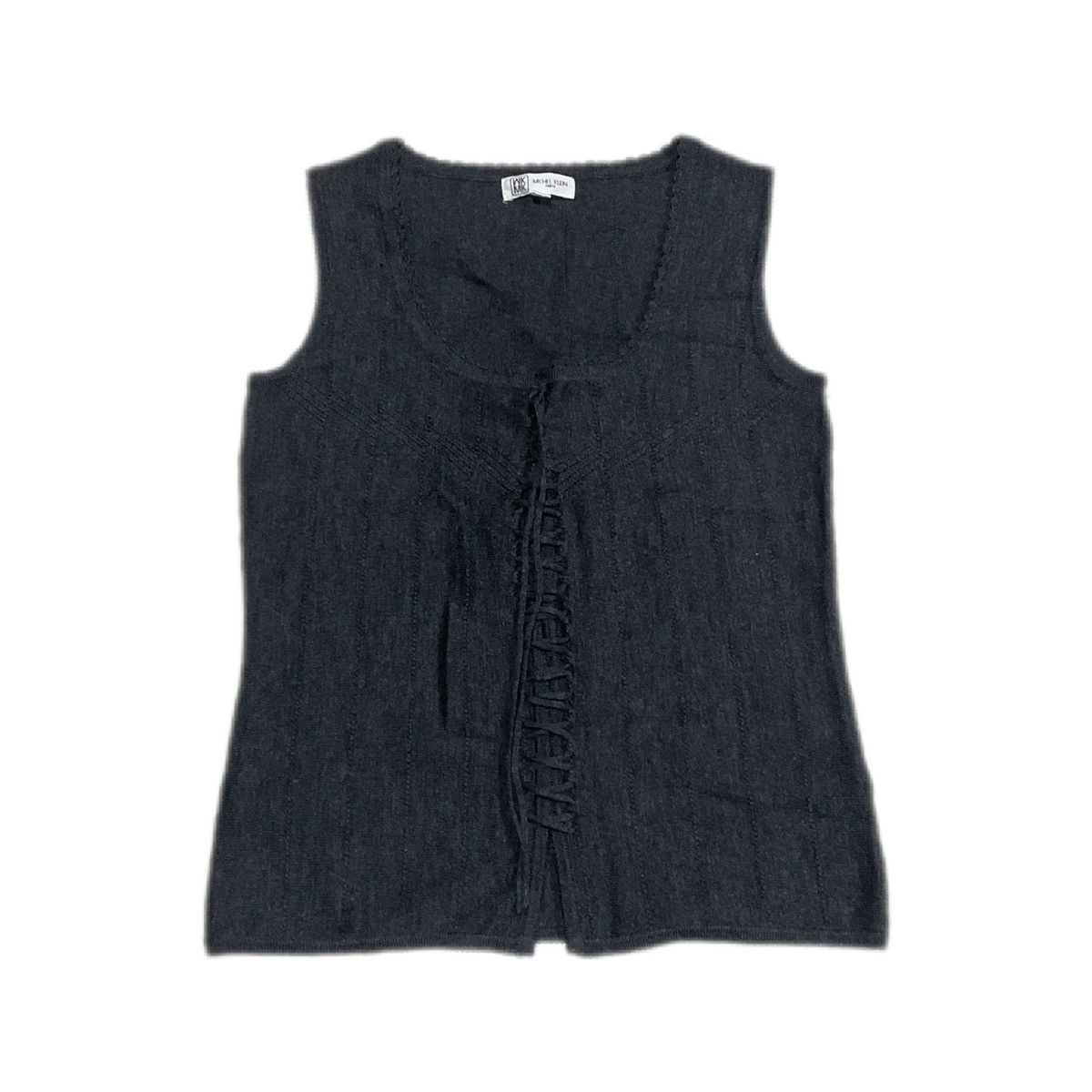 If Six Was Nine × Japanese Brand × Michel Klein 🔥Sick Y2K Michel Klein Laces Up Tank Top Size S / US 4 / IT 40 - 2 Thumbnail