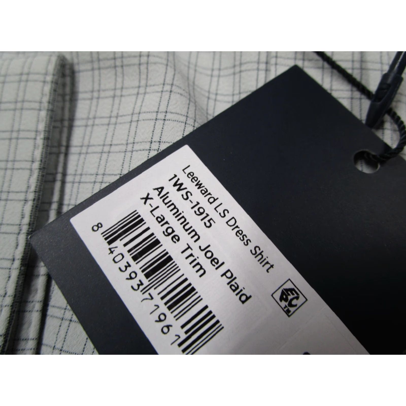 Mizzen+Main Mizzen+Main Leeward Shirt Mens XL Gray Plaid Trim Fit Long Sleeve Performance Shirt Size US XL / EU 56 / 4 - 3 Thumbnail