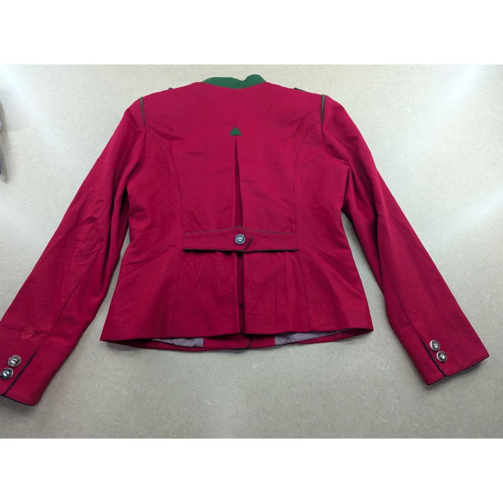 Vintage POLDI Prinz Leopold Von Bayern Womens Blazer Size 38 Red Wool Trachten Long Sleeve Button Jacket Size XS / US 0-2 / IT 36-38 - 2 Thumbnail