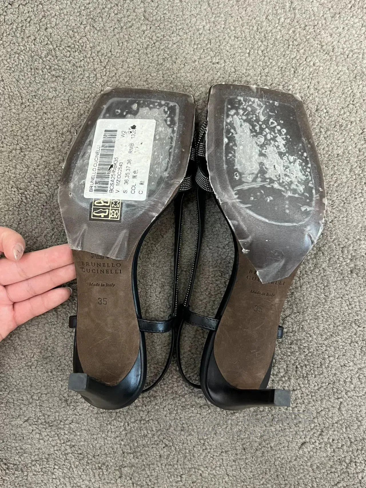 Brunello Cucinelli Brunello Cucinelli Women’s T-Strap Heels. Size US 4 / IT 34 - 6 Thumbnail