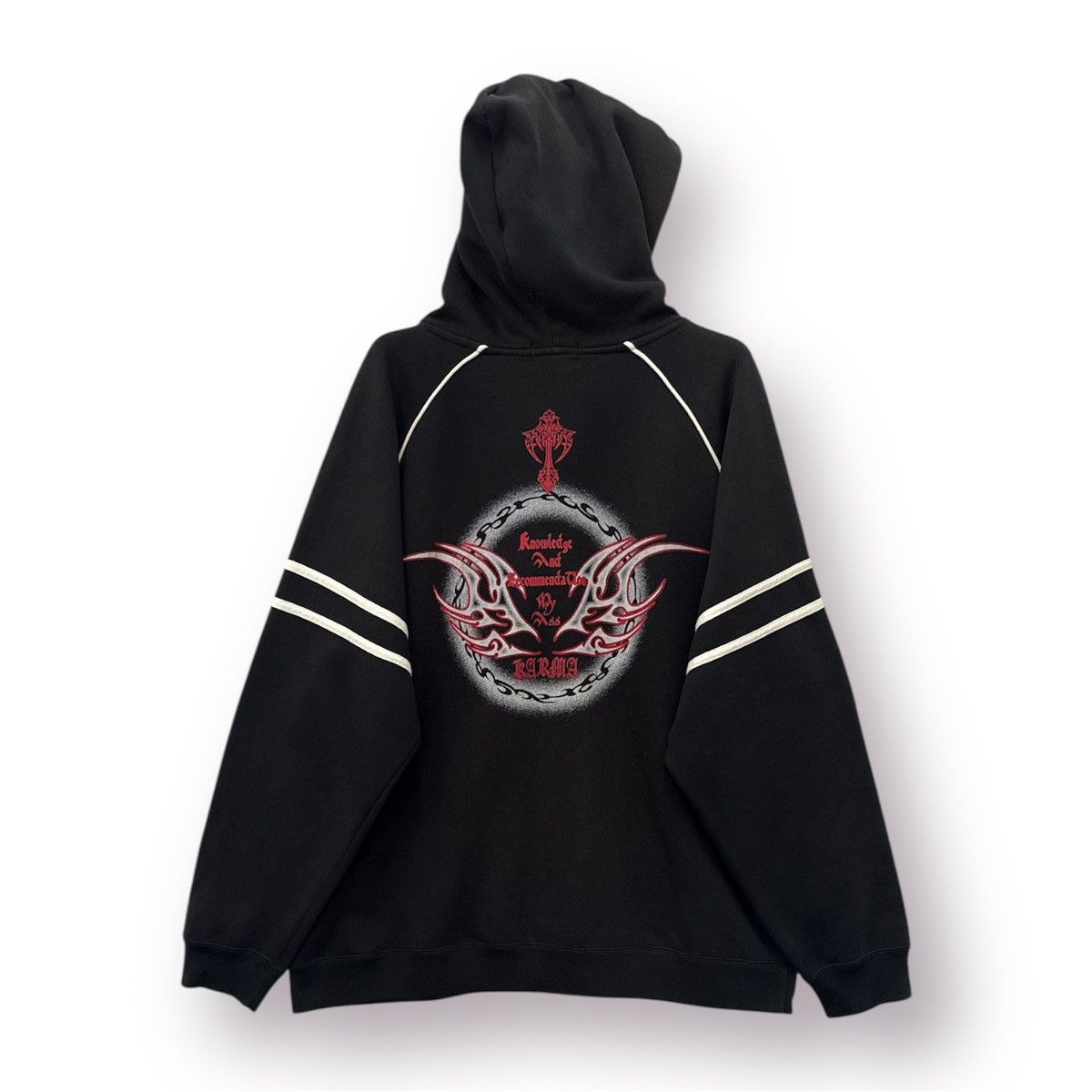 If Six Was Nine 🔥 Japan Streetwear Karma Gothic Sweat Hoodie - L Size US L / EU 52-54 / 3 - 1 Thumbnail