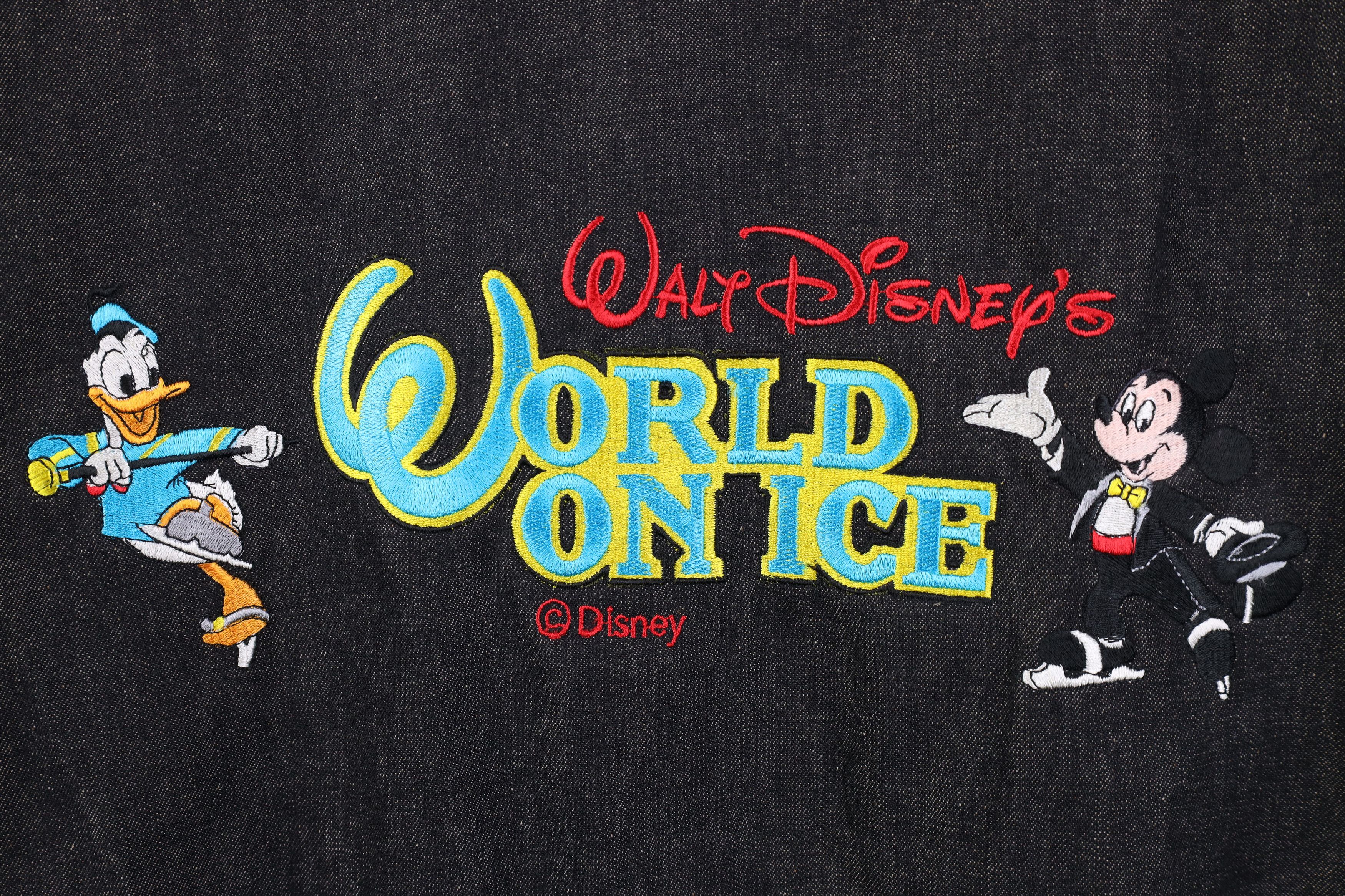 Vintage Vintage 90s Walt Disney World On Ice Chambray Bomber Jacket Size US L / EU 52-54 / 3 - 11 Thumbnail