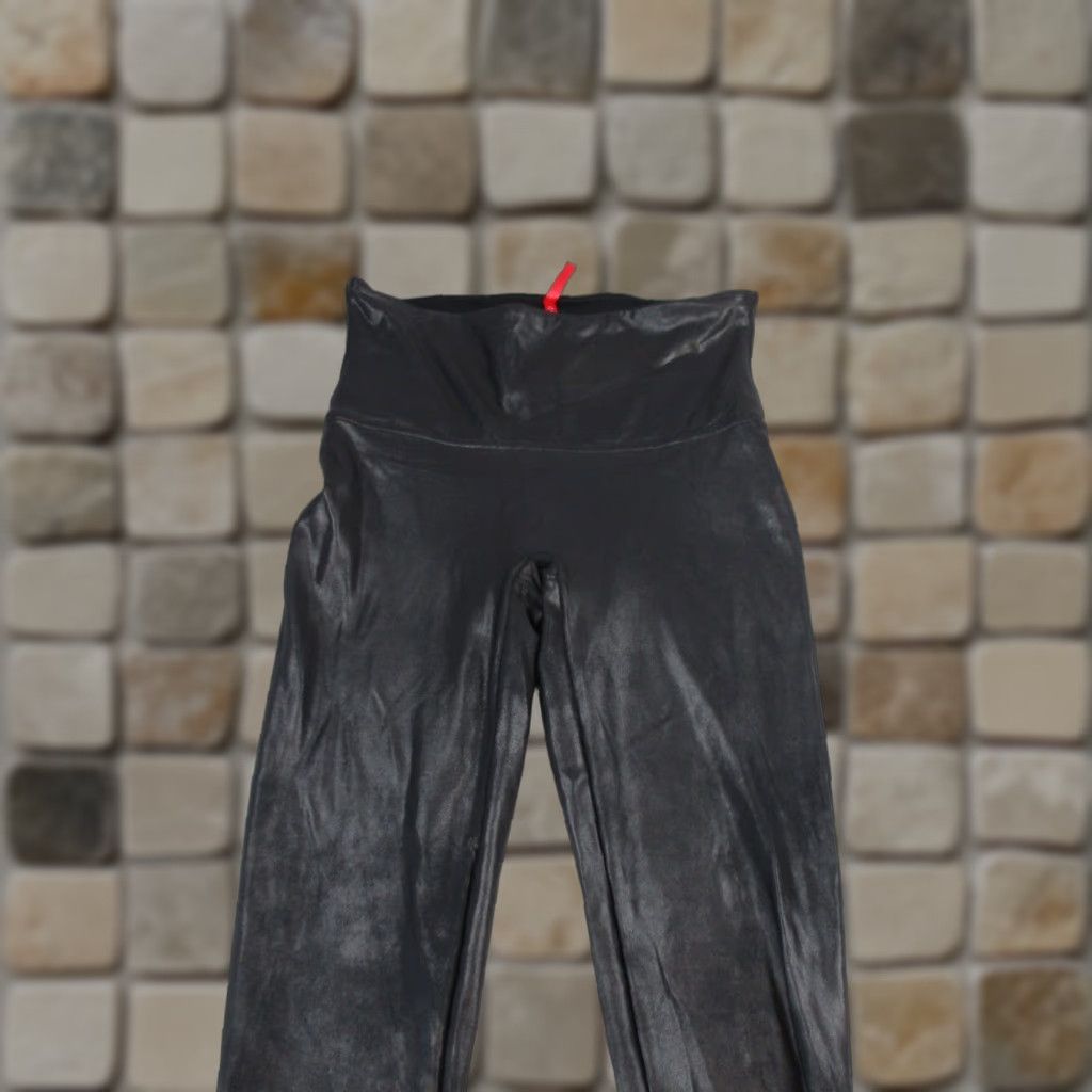 Spanx Spanx Leggings Womens Large Black Faux Leather Size 36" / US 14 / IT 50 - 1 Thumbnail