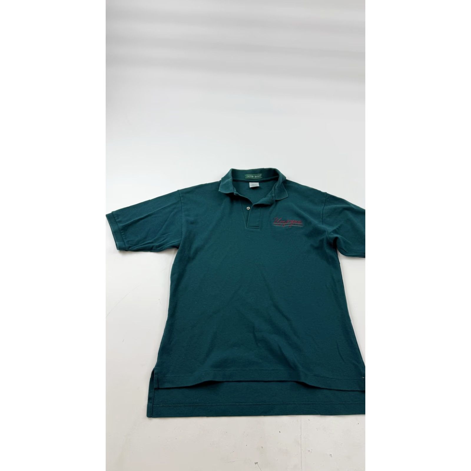 Vintage VINTAGE Outer Banks Polo Shirt Mens M Green College 90s Umpqua Community College Polo Shirt Mens Green 90s Size US M / EU 48-50 / 2 - 2 Thumbnail