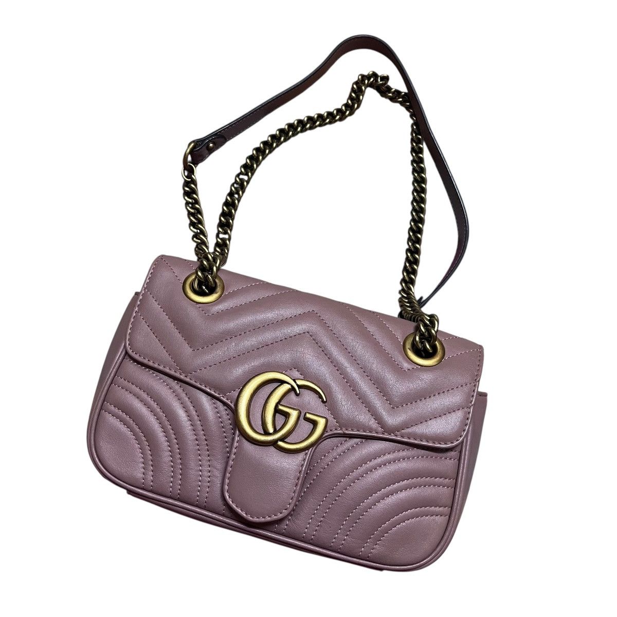 Gucci Gucci GG Marmont Leather Small Bag Shoulder Chain Size ONE SIZE - 1 Thumbnail