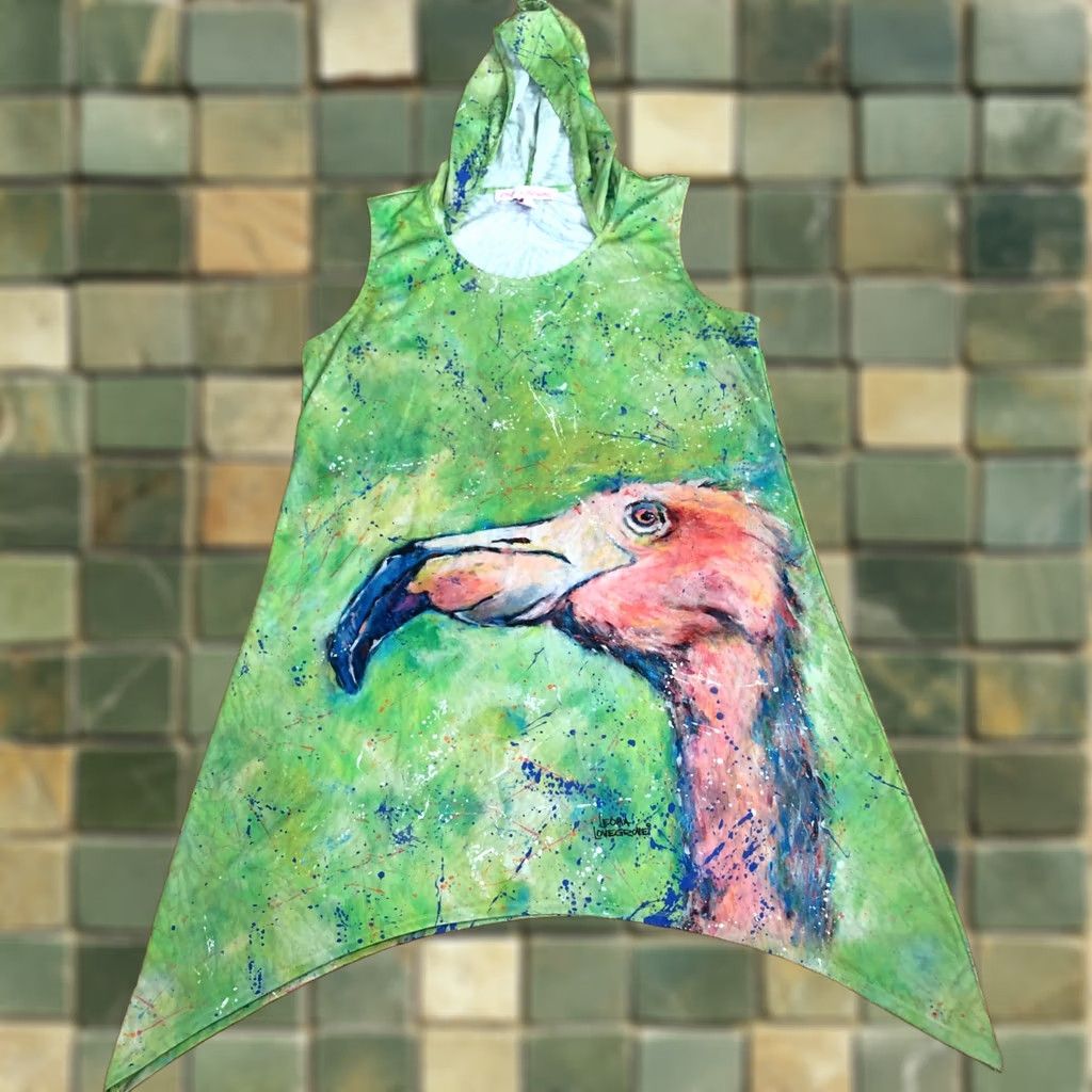 Vintage Leoma Lovegrove XL Hooded Tank Top Cover Up Womens Pullover Top Green Size XL / US 12-14 / IT 48-50 - 1 Thumbnail