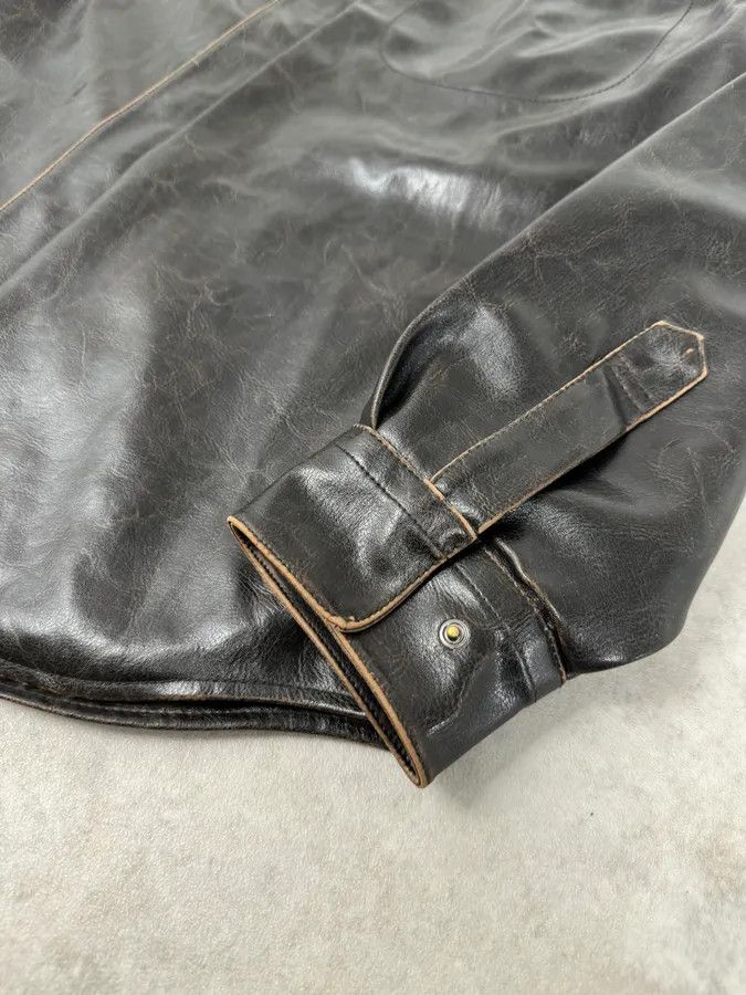 Armani 2000s Armani Collezioni Dark Brown Leather Premium Jacket Size US L / EU 52-54 / 3 - 6 Thumbnail