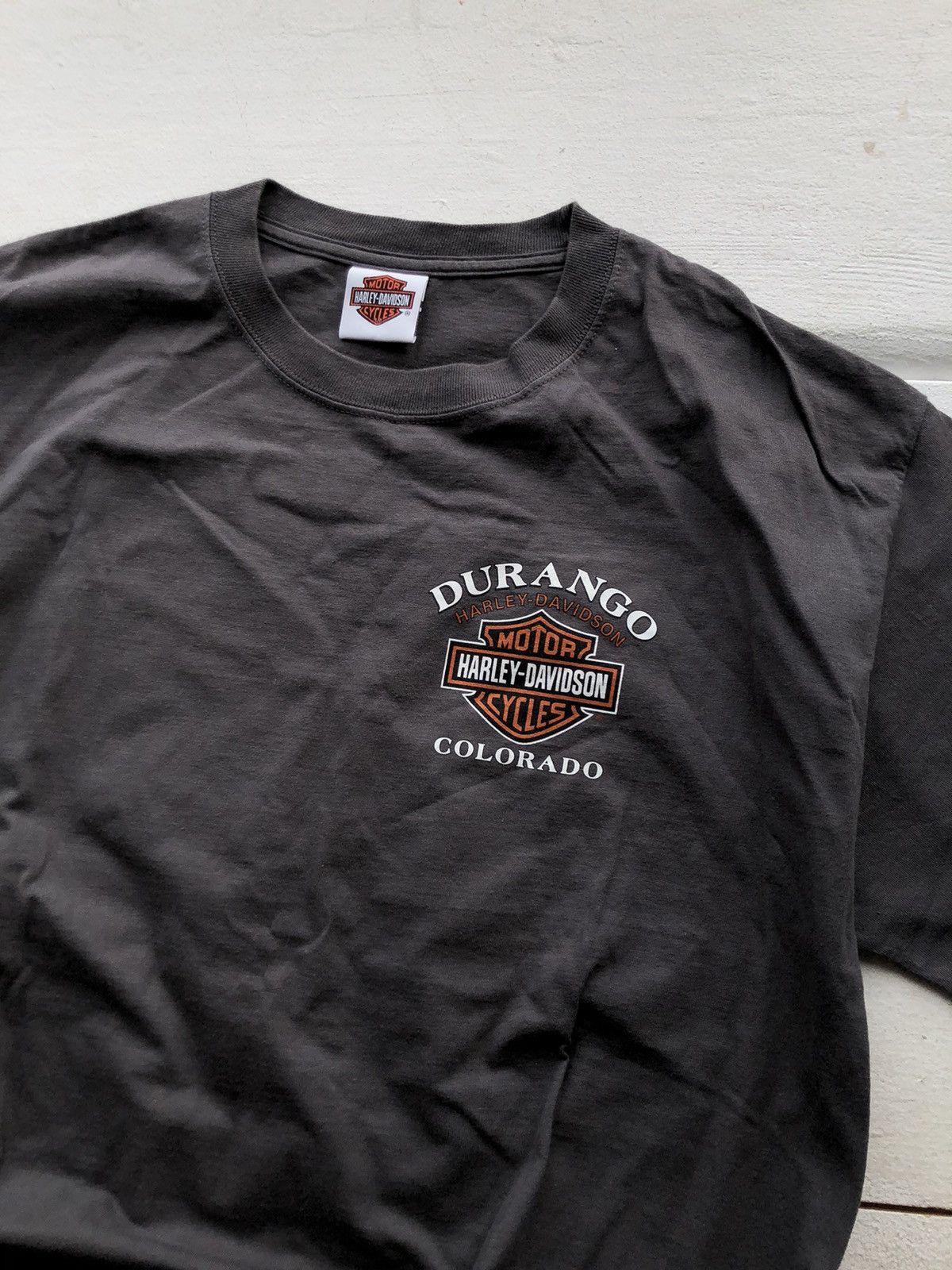 Harley Davidson Vintage T shirt Harley-Davidson One Million Dollars Durango Size US L / EU 52-54 / 3 - 3 Thumbnail