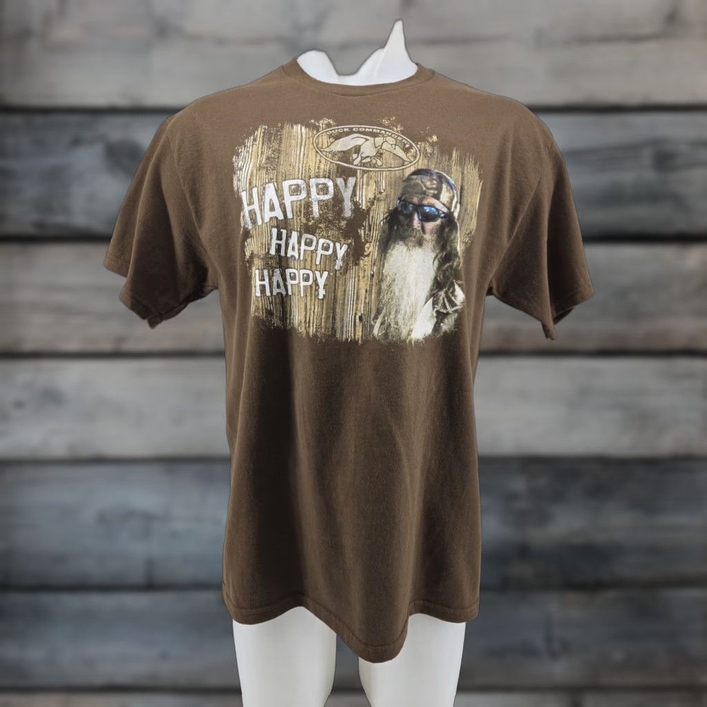 Vintage VTG Duck Commander T-Shirt Phil Robertson Brown Graphic Tee Men's Size Large Size US L / EU 52-54 / 3 - 1 Thumbnail