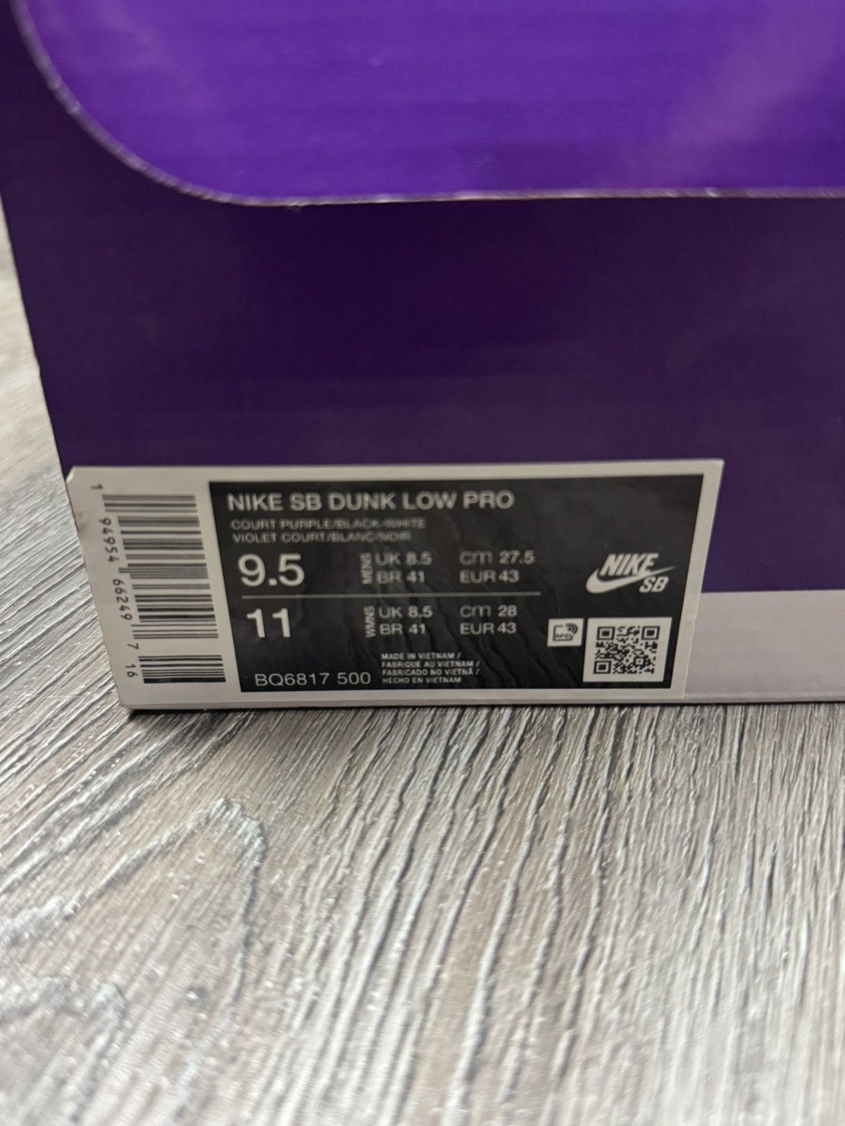 Nike SB Nike Dunk SB Low Court Purple Size 9.5 Size US 9.5 / EU 42-43 - 9 Thumbnail