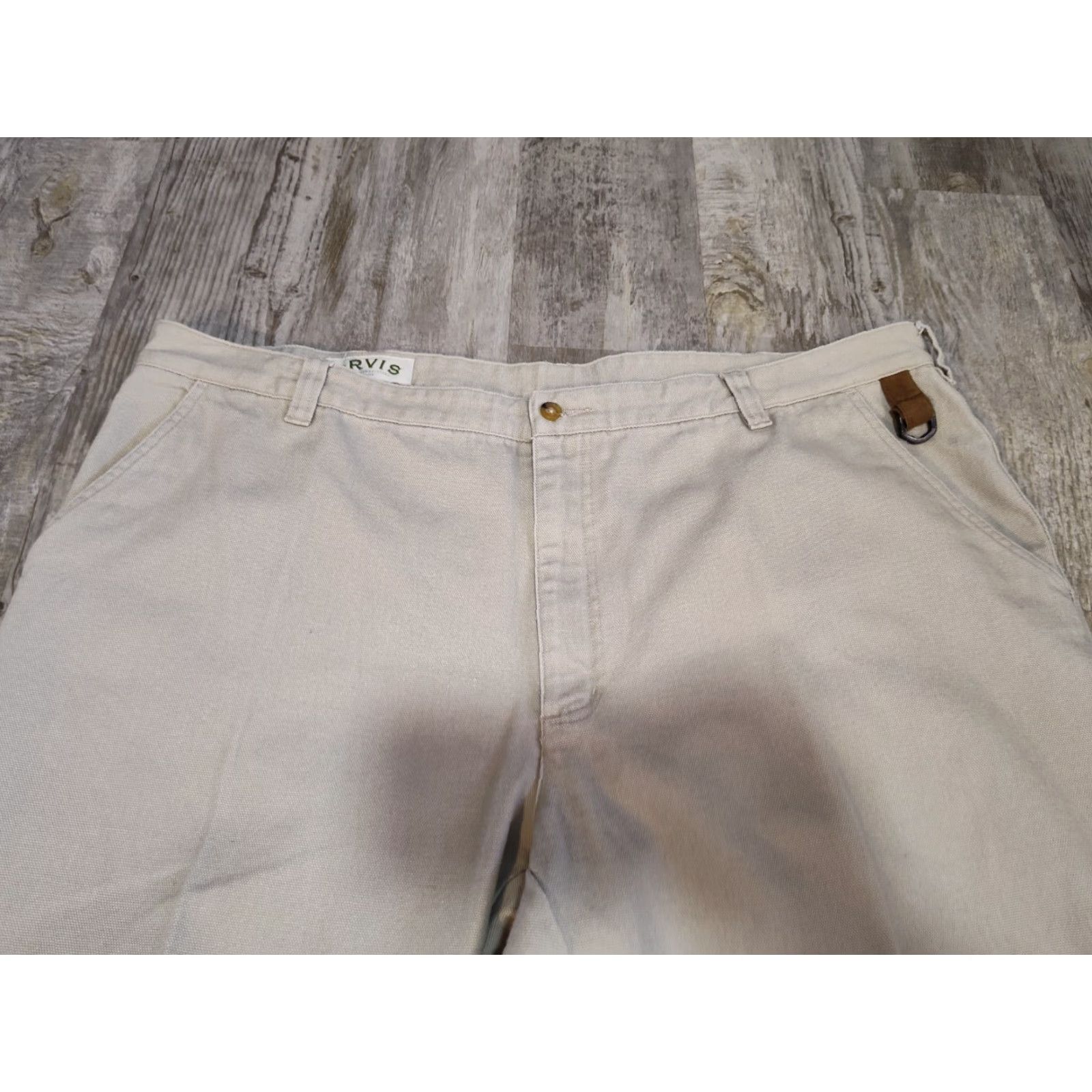 Orvis Orvis Men's Khaki Cotton Twill Cuffed Chino Pants Size 44x30 Regular Fit Size US 44 / EU 60 - 6 Thumbnail