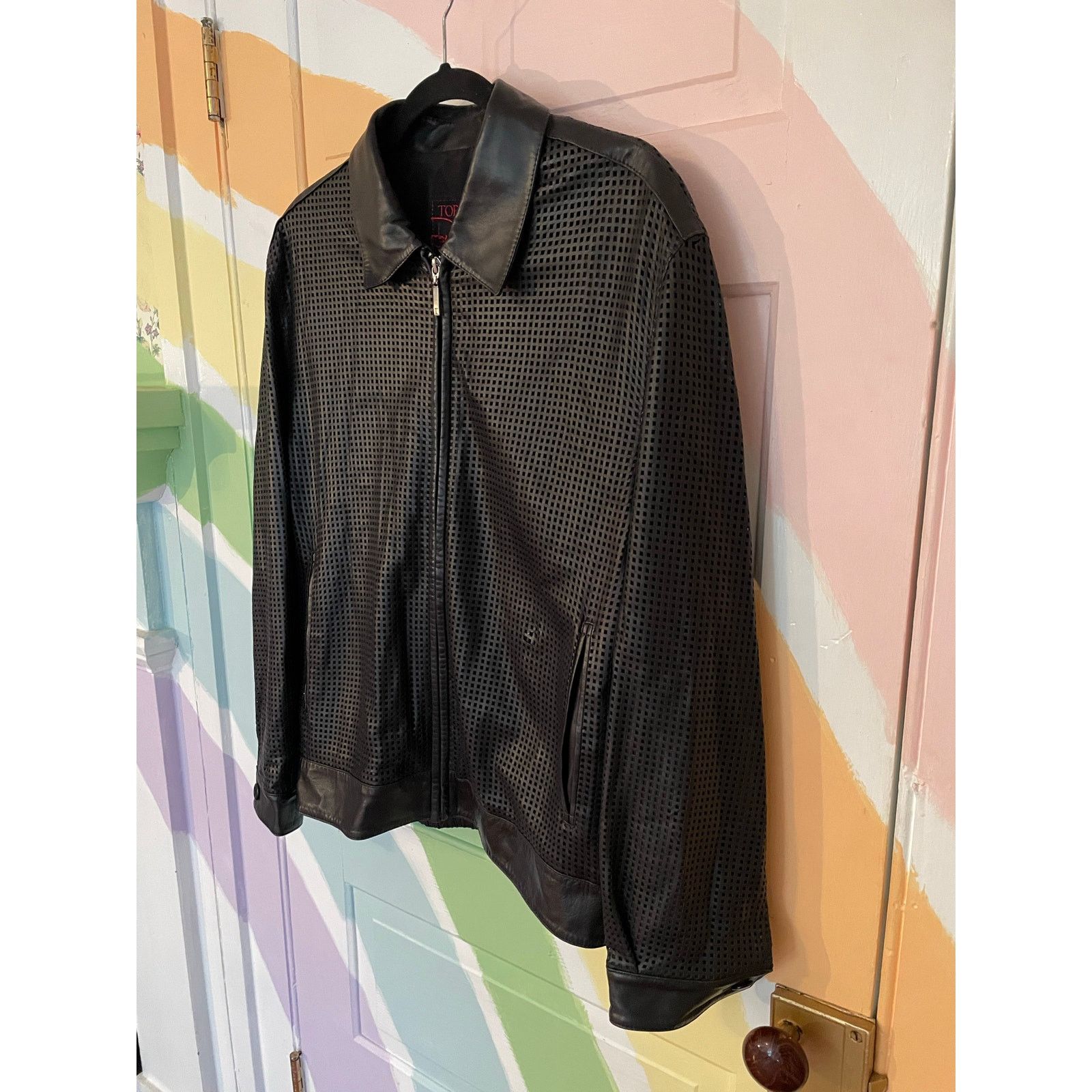 Torras Torras Men’s Black Perforated Leather Jacket Size 40 Size US M / EU 48-50 / 2 - 6 Thumbnail
