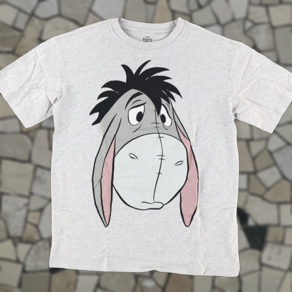 Disney Disney Eeyore Portrait Solid T-Shirt Gray Men's M VINTAGE Shirt? Size US M / EU 48-50 / 2 - 1 Thumbnail
