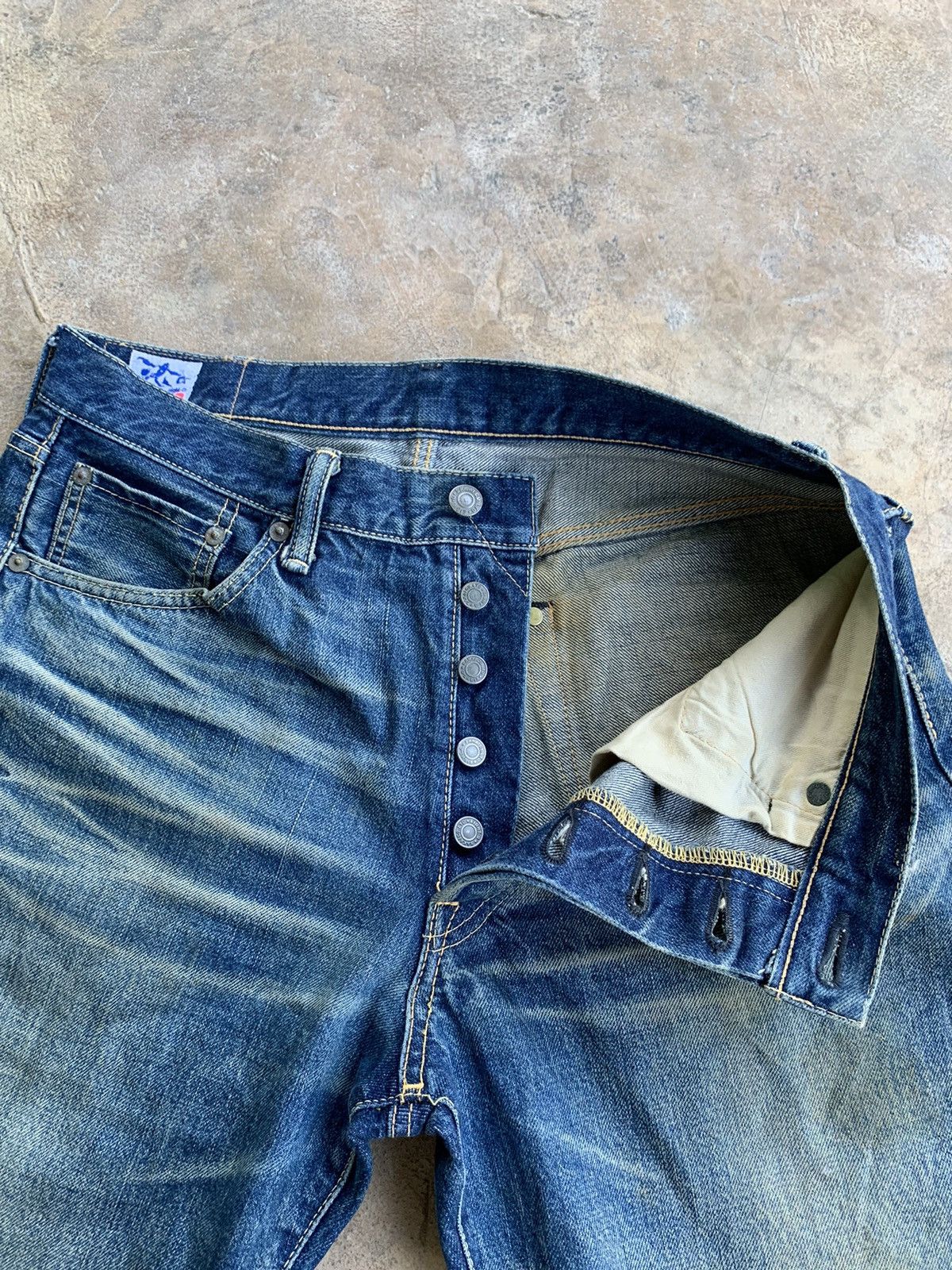 Japanese Brand × Kapital × Vintage Eight-G 880 Redline Selvedge Distressed Denim Size US 32 / EU 48 - 15 Thumbnail