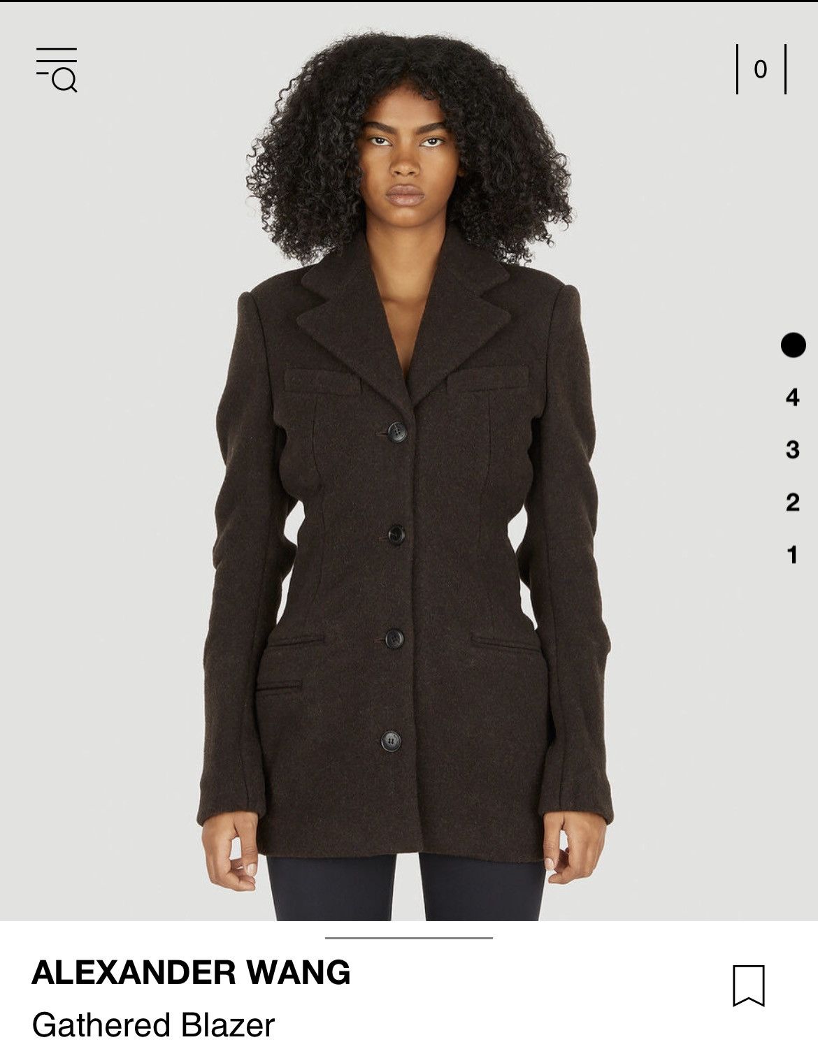 Alexander Wang Alexander Wang fitted gathered blazer Size L / US 10 / IT 46 - 6 Thumbnail