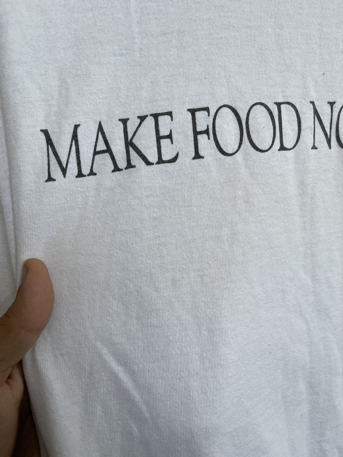 Other Make Food Not War Vintage USA Long Sleeve T-Shirt Tee 90s Size US L / EU 52-54 / 3 - 17 Thumbnail