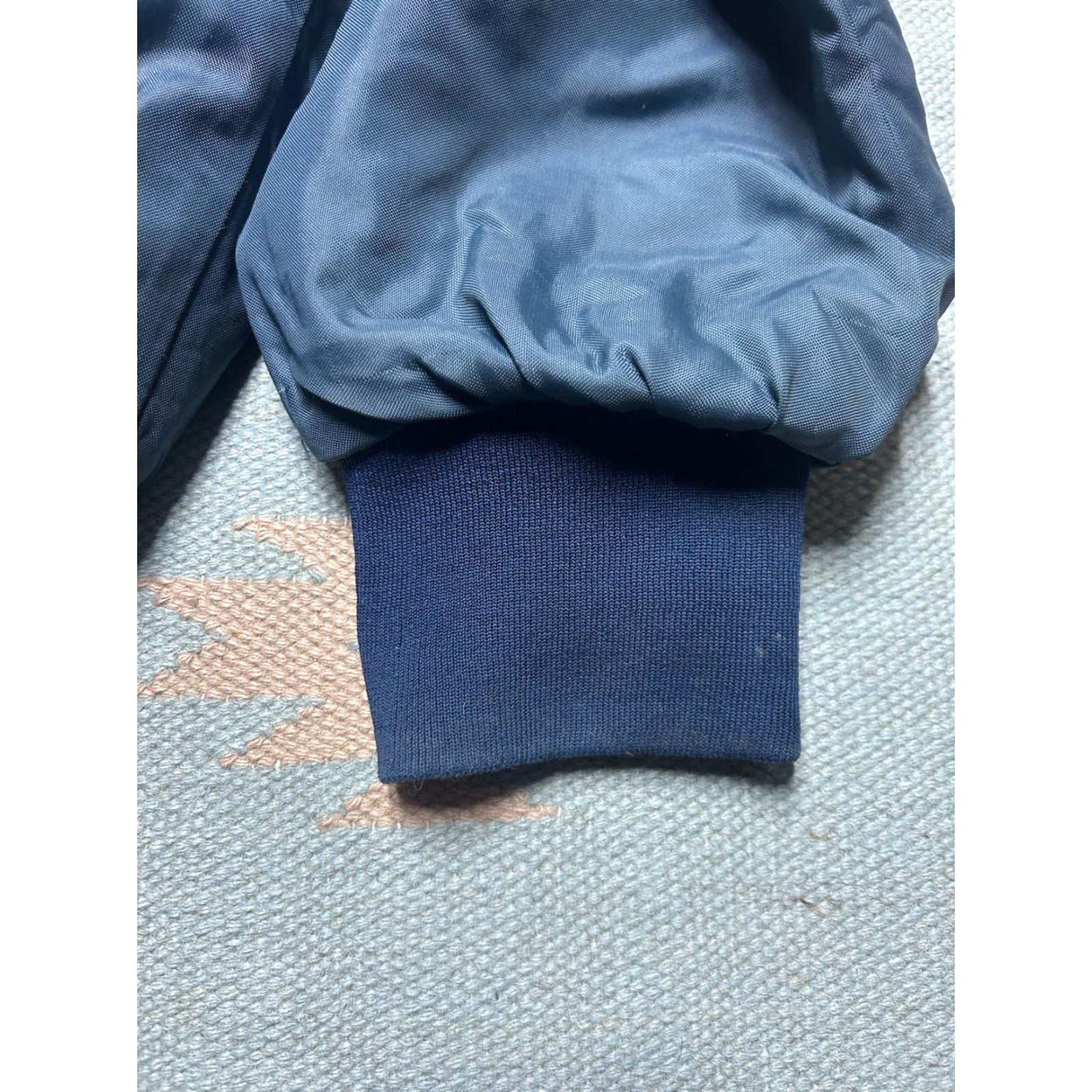 Holloway VINTAGE Holloway Bomber Jacket 80s Nylon Blue Quilted XL Mens Jacket Size US XL / EU 56 / 4 - 6 Thumbnail