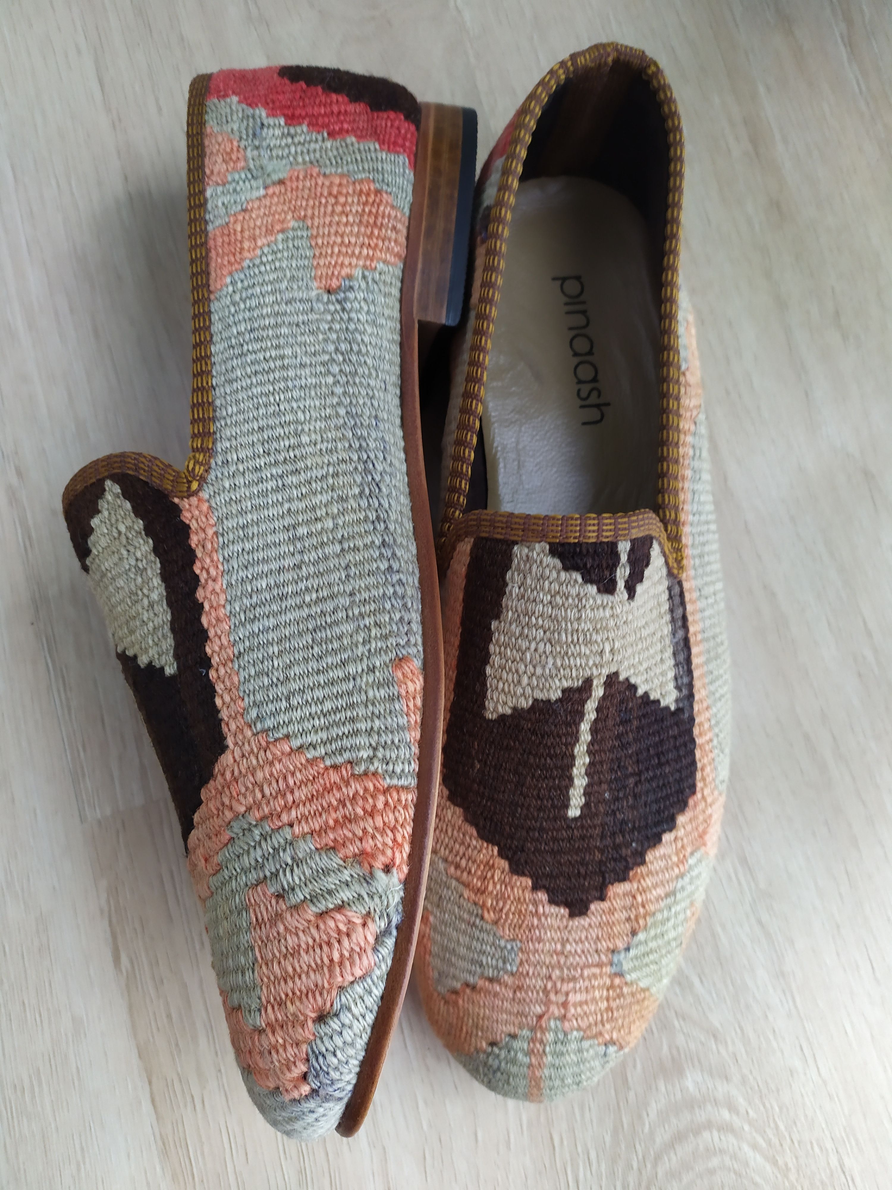 The Difference Kilim Carpet Men's Loafers Size 42 Wool Slip On handmade Size US 8.5 / EU 41-42 - 3 Thumbnail