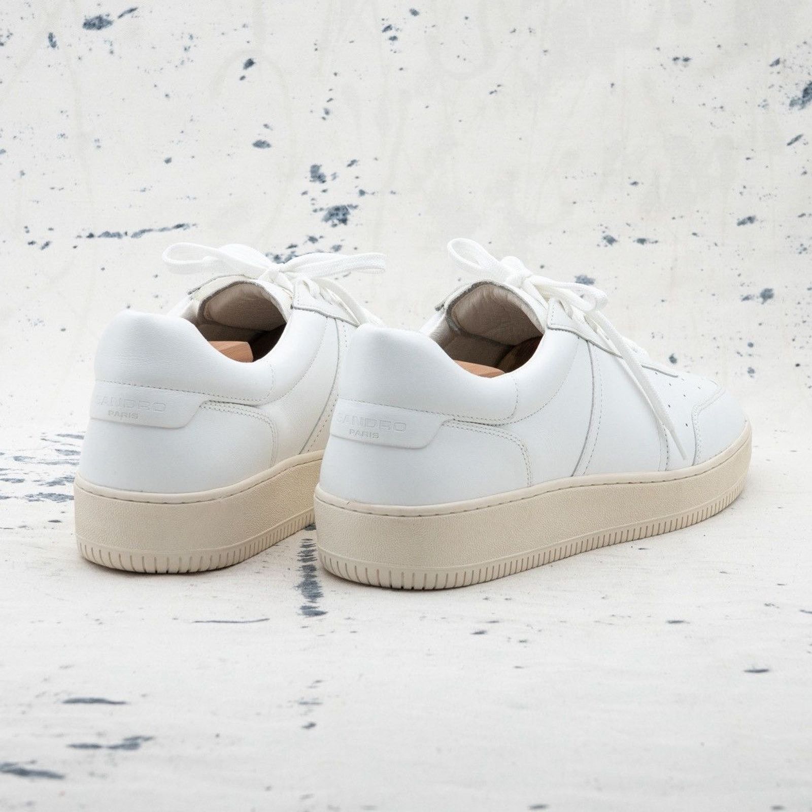 Sandro Sandro paris mens white cow leather sneakers Size US 11 / EU 44 - 4 Thumbnail