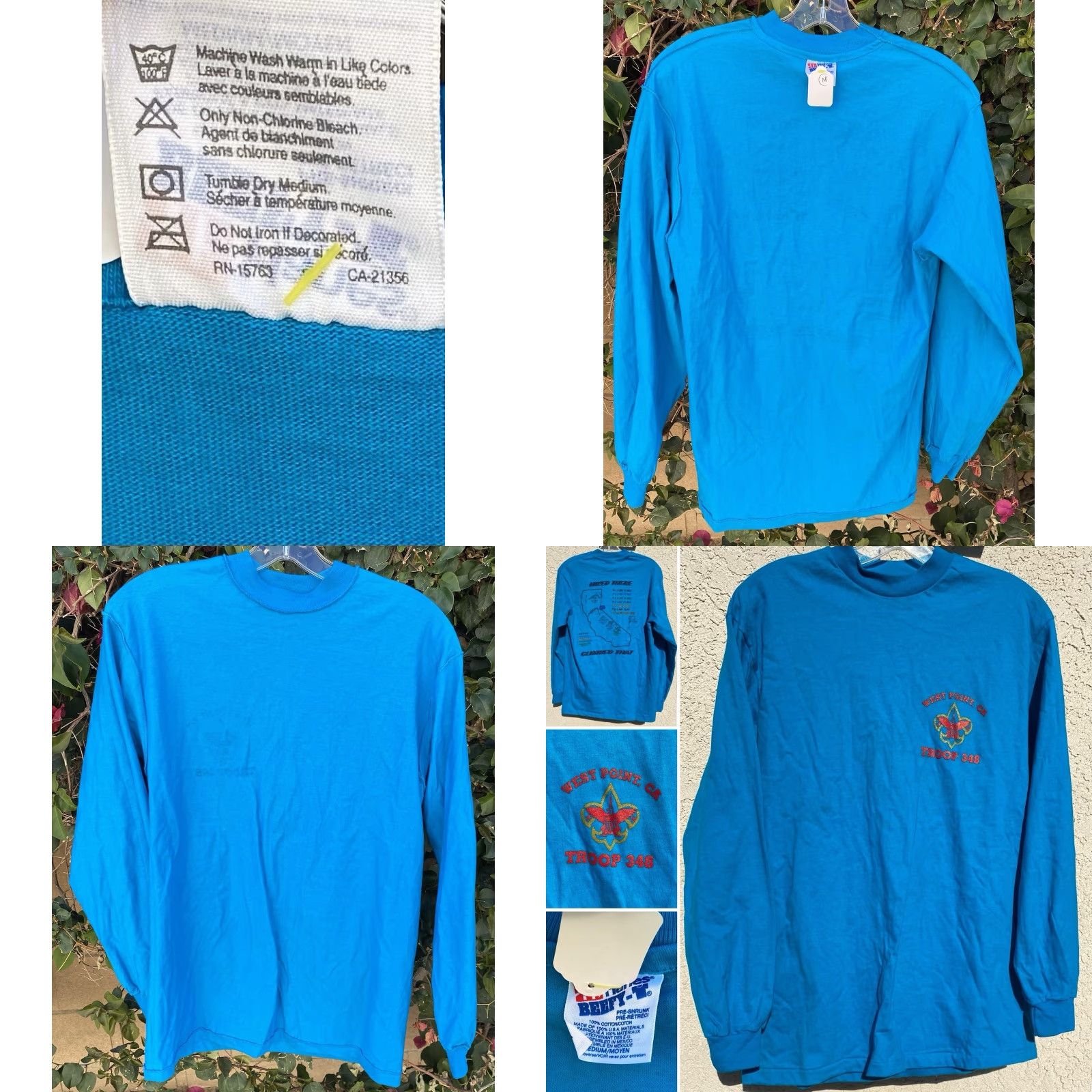 Hanes VINTAGE Westpoint Troop 348 Hiked There Climbed That Long Sleeve T-Shirt Size US M / EU 48-50 / 2 - 8 Thumbnail