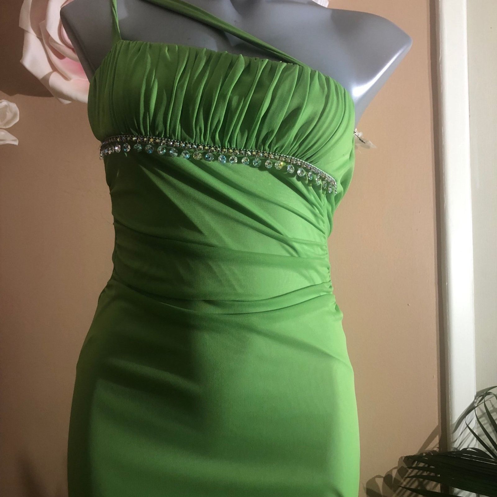 Other Dress Gown Drape Style Green Goddess Size S / US 4 / IT 40 - 4 Thumbnail