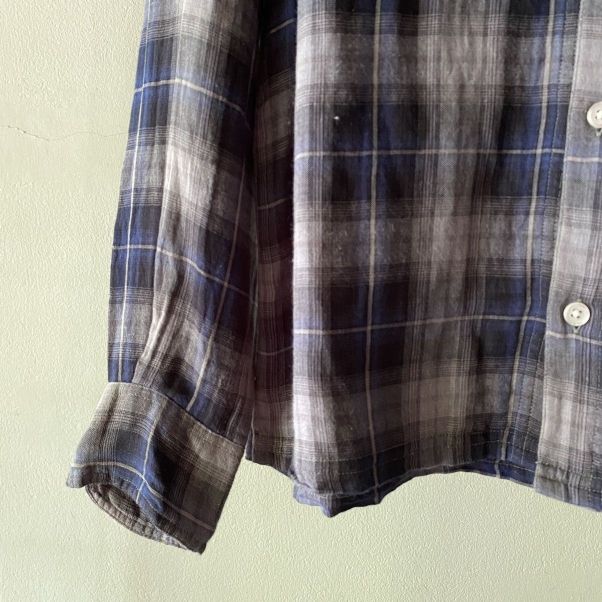 Neighborhood Neighborhood MEDIUM-REGULAR Navy Plaid Flannel Shirt Size US M / EU 48-50 / 2 - 6 Thumbnail