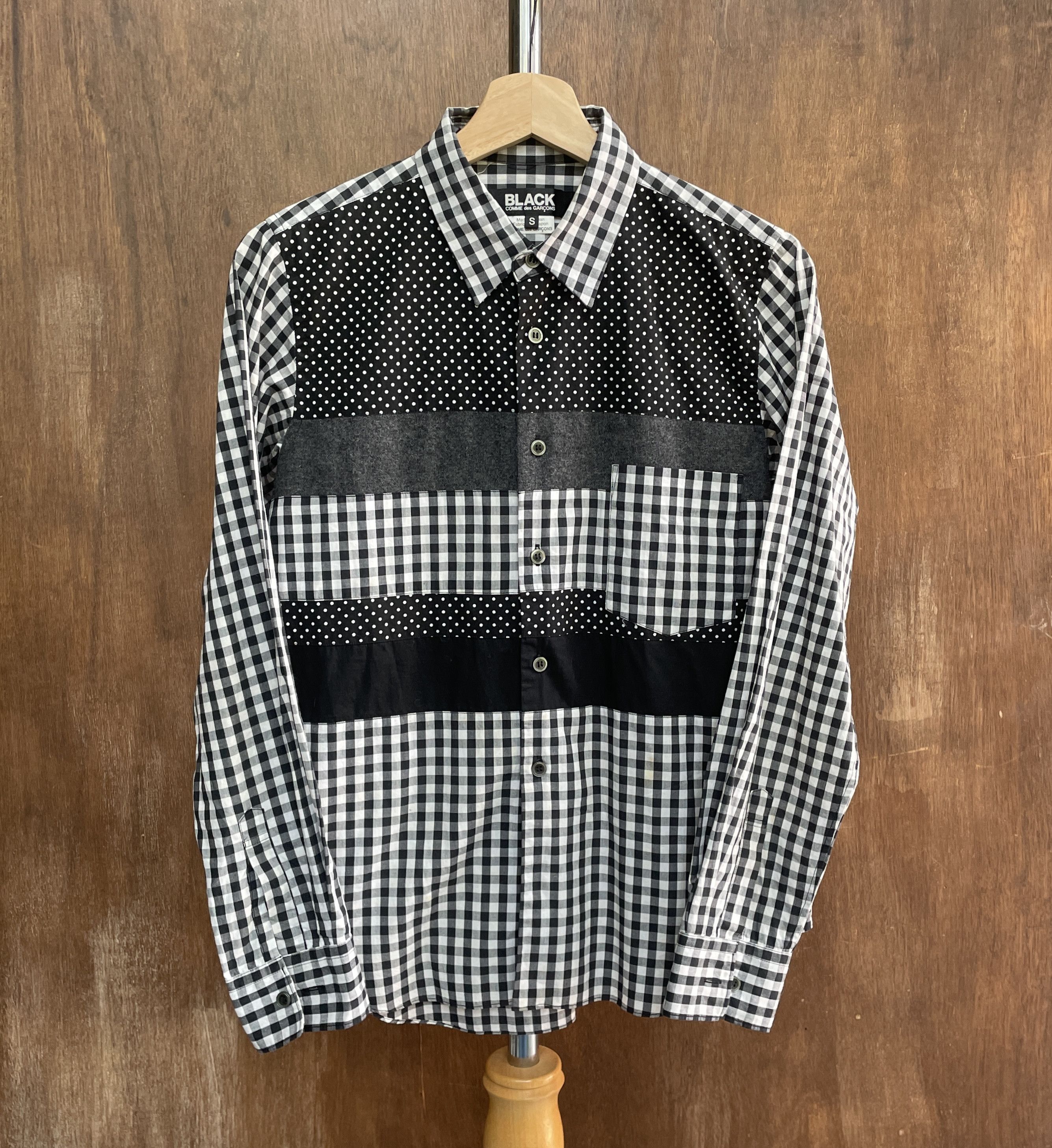 Comme des Garcons Comme des Garçons Checkered Panel Shirt Black/White 2013 Size US S / EU 44-46 / 1 - 1 Thumbnail