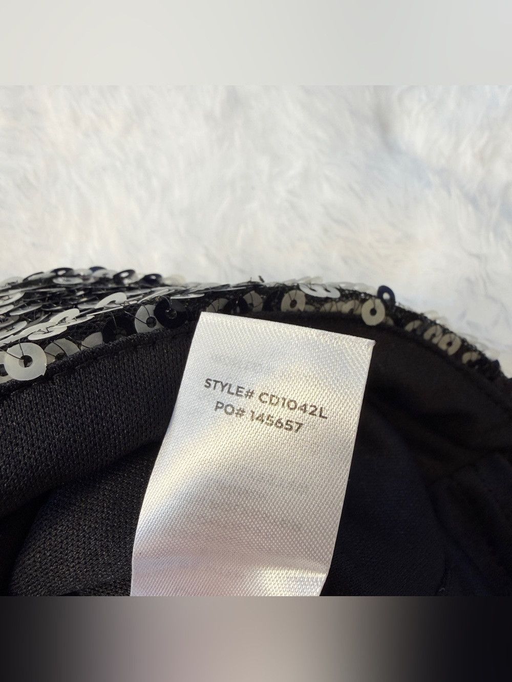 Lulus Plaid My Love Shiny Black/White Plaid Sequin Mini Dress Size L / US 10 / IT 46 - 7 Thumbnail