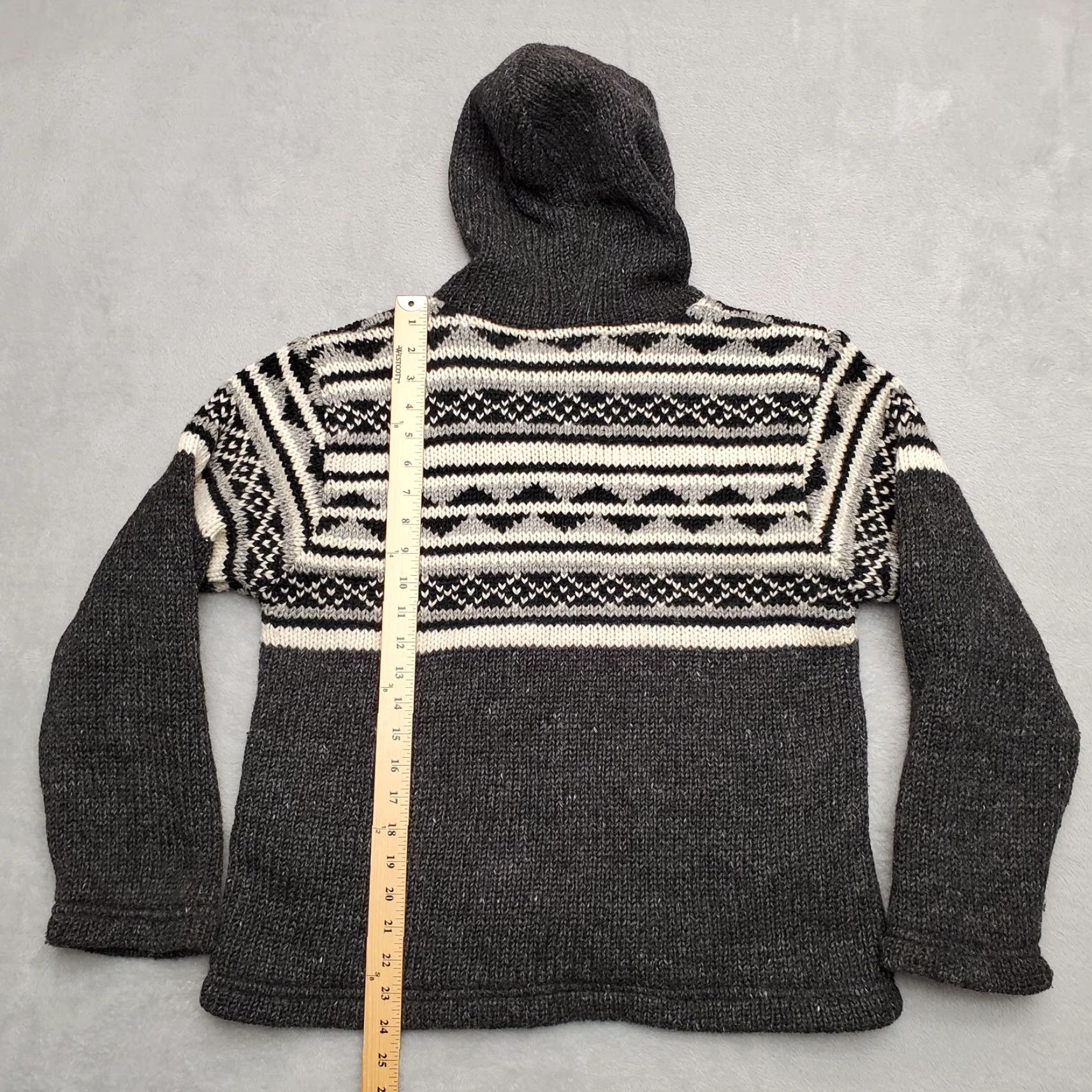 Vintage VINTAGE Rocky Mountain Outfitters Women S Gray Hoodie Sweater Jacket 100% Wool Nepal fleece Knit Plaid Zip Pockets Casual Outdoor Mens Womens Size S / US 4 / IT 40 - 5 Thumbnail