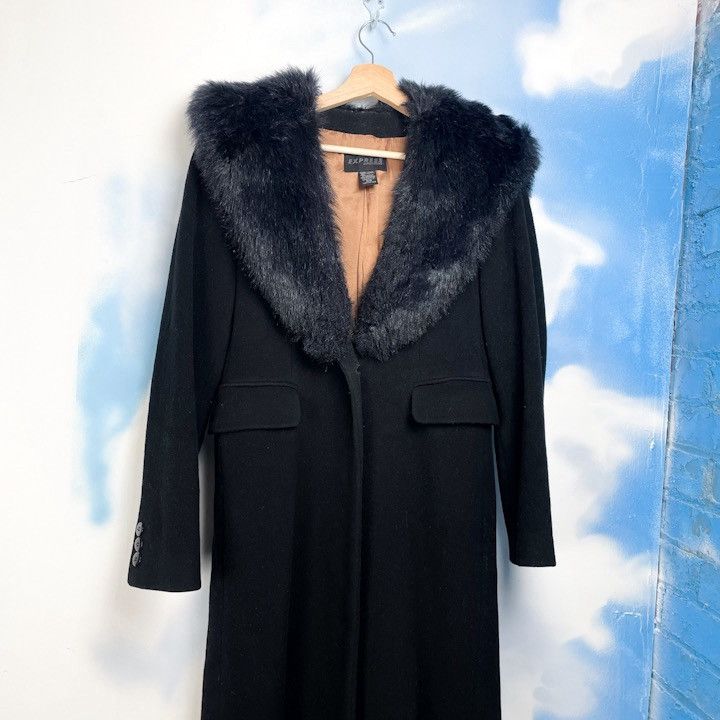 Express Vintage hooded floor-length wool coat Size M / US 6-8 / IT 42-44 - 3 Thumbnail