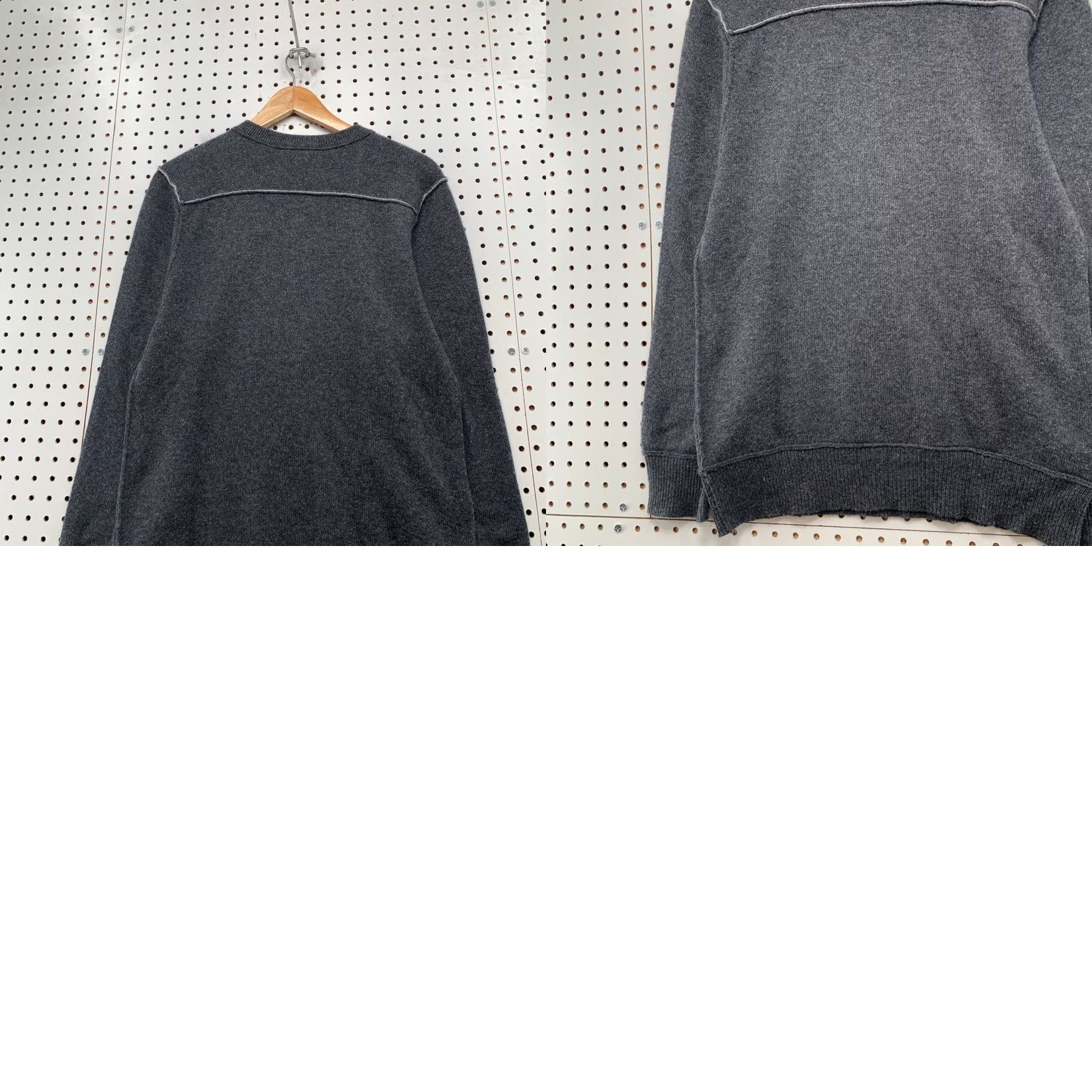 Vintage Public Opinion 100% Cashmere Sweater Mens M Gray Crewneck Pullover Knit Winter Business Casual Socks? Size US M / EU 48-50 / 2 - 9 Thumbnail