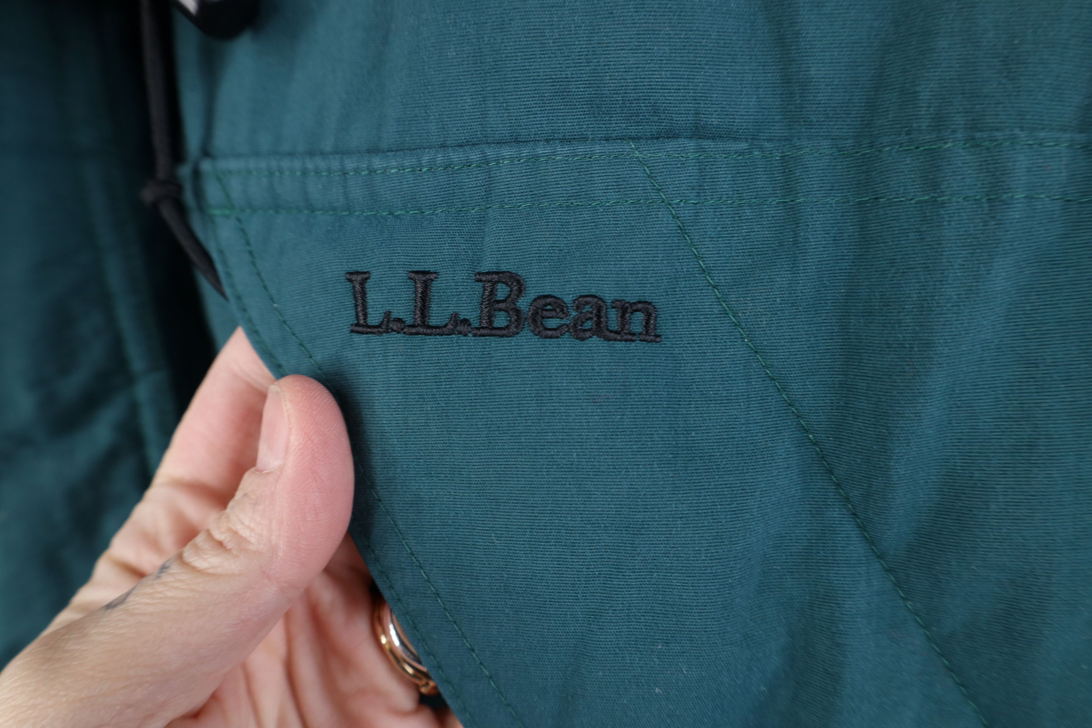 L.L. Bean Vintage 90s LL Bean Block Hooded Puffer Parka Jacket Green Size US L / EU 52-54 / 3 - 4 Thumbnail