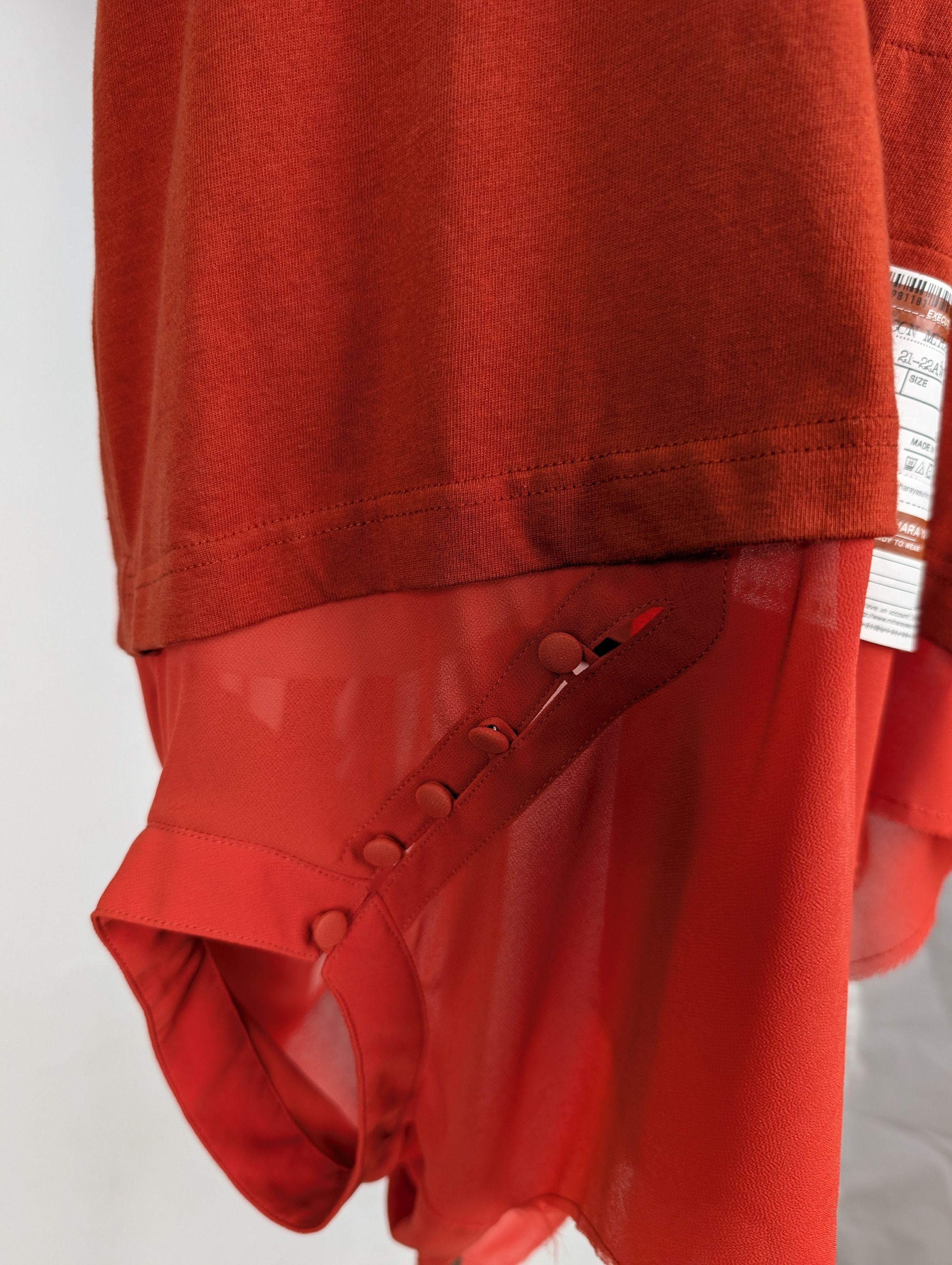 Maison MIHARA YASUHIRO Maison Mihara Yasuhiro Reddish Brown T-shirt Dress Shirt Size S / US 4 / IT 40 - 5 Thumbnail