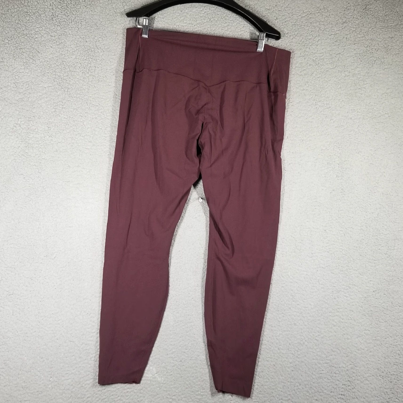 Nike Nike Zenvy High Waist Yoga Leggings 7/8 - Women's 2XL - Burgundy - Activewear - Compression - Pockets Size 40" / US 18 - 3 Thumbnail