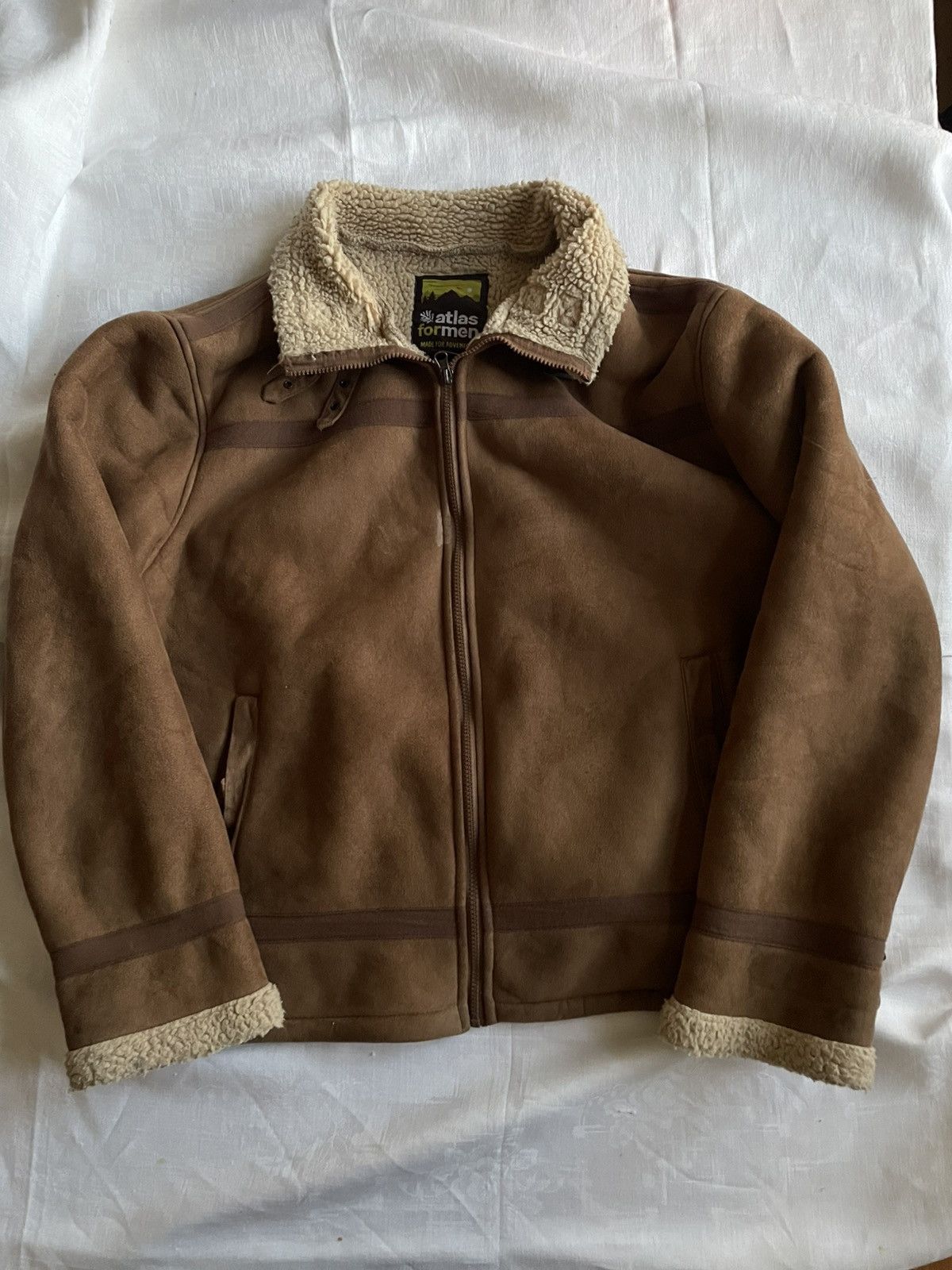 Japanese Brand Brown Shearling-Lined Aviator Jacket Size US L / EU 52-54 / 3 - 2 Thumbnail
