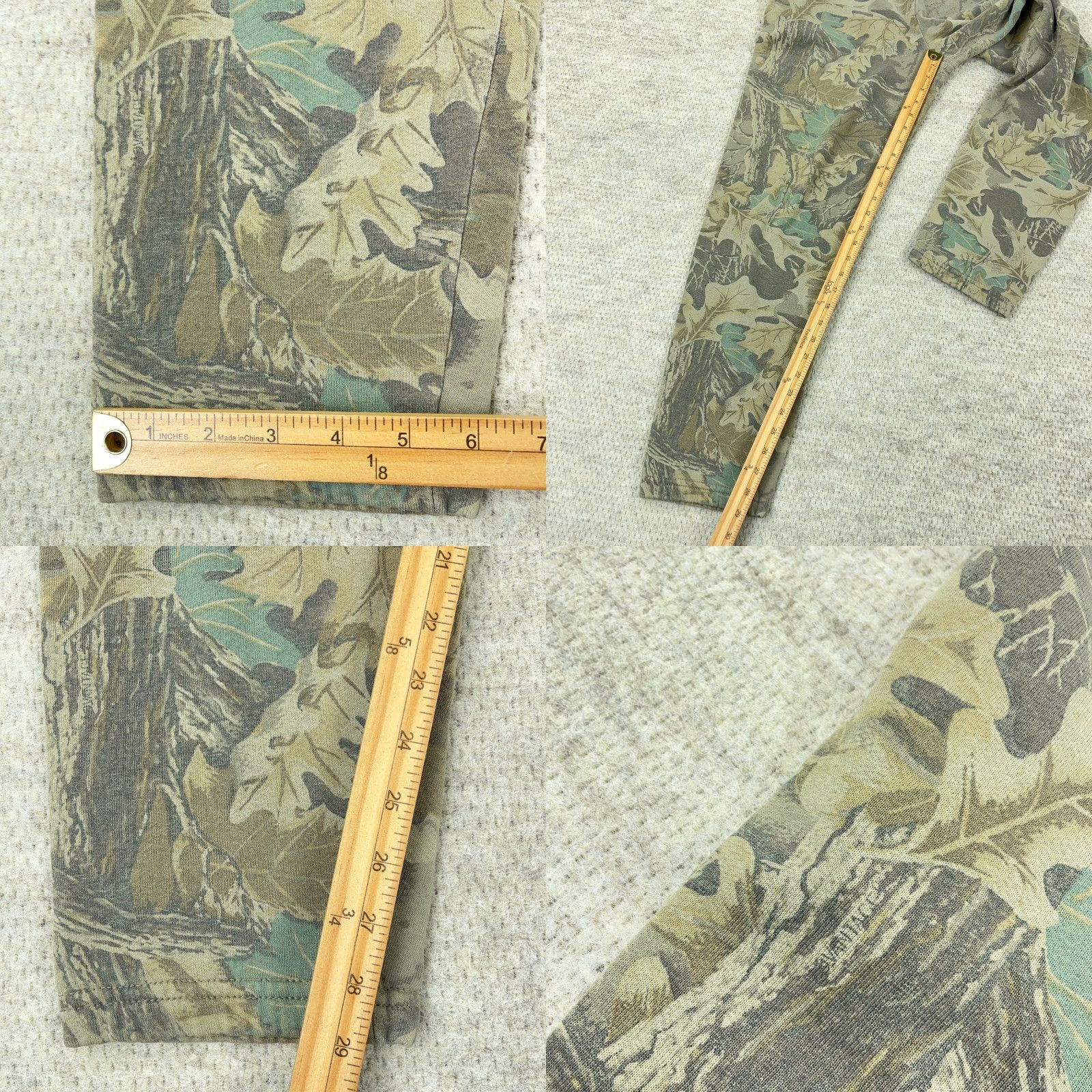 Jerzees VINTAGE Jerzees Camouflage Sweatpants Men's Small Jogger 29in Inseam Green 100% Cotton 90s Baggy, USA Mens Size US 29 - 8 Thumbnail