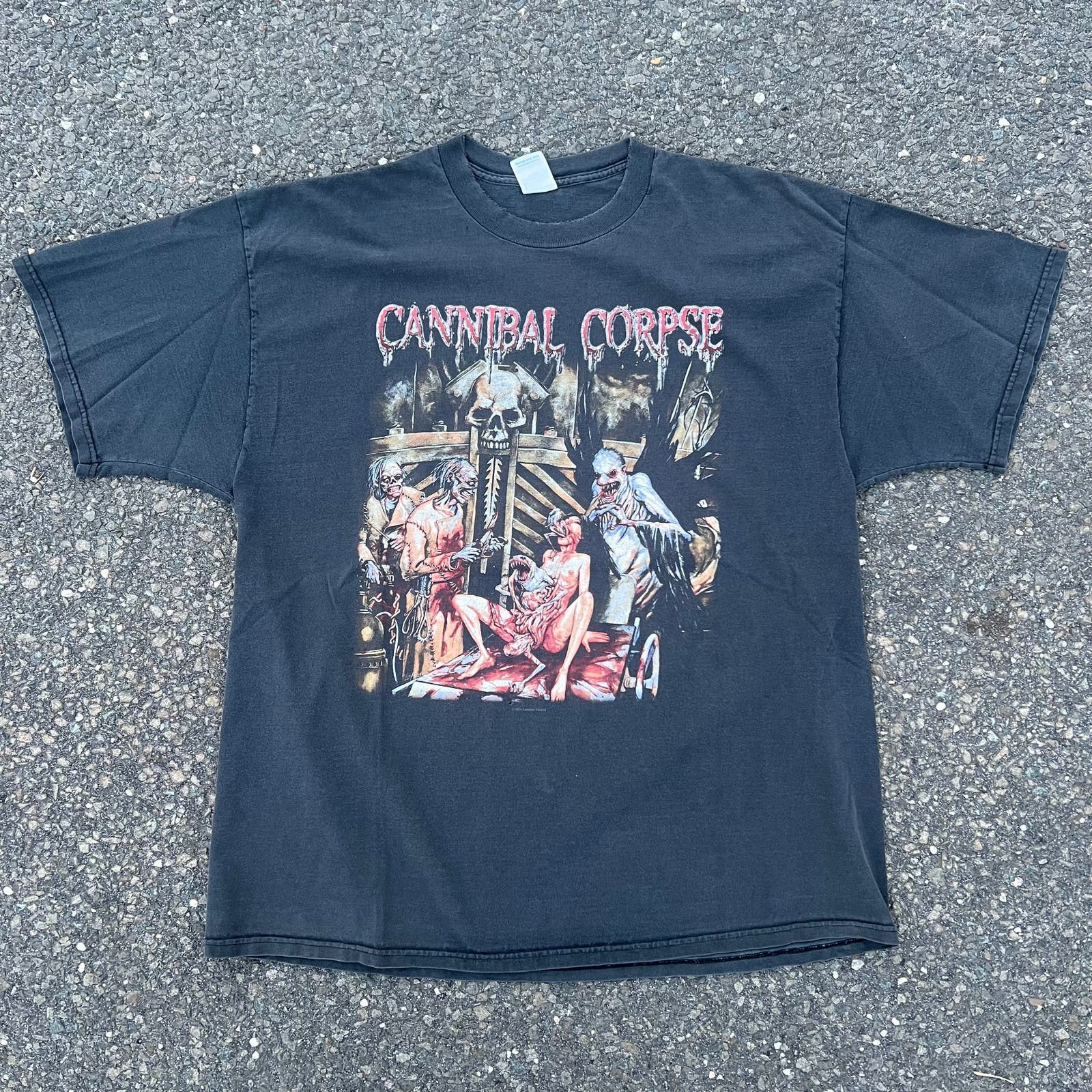 image of Band Tees x Vintage 2004 Cannibal Corpse Band Concert Metal T Shirt in Black, Men's (Size 2XL)