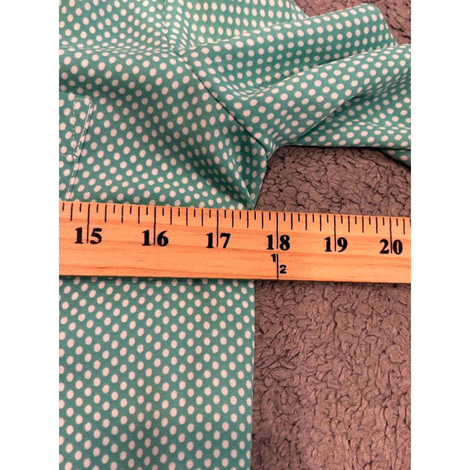 Vintage Outback Red Blouse Womens XS Polka Dot Long Sleeve Button Green Collared Casual Size XS / US 0-2 / IT 36-38 - 3 Thumbnail
