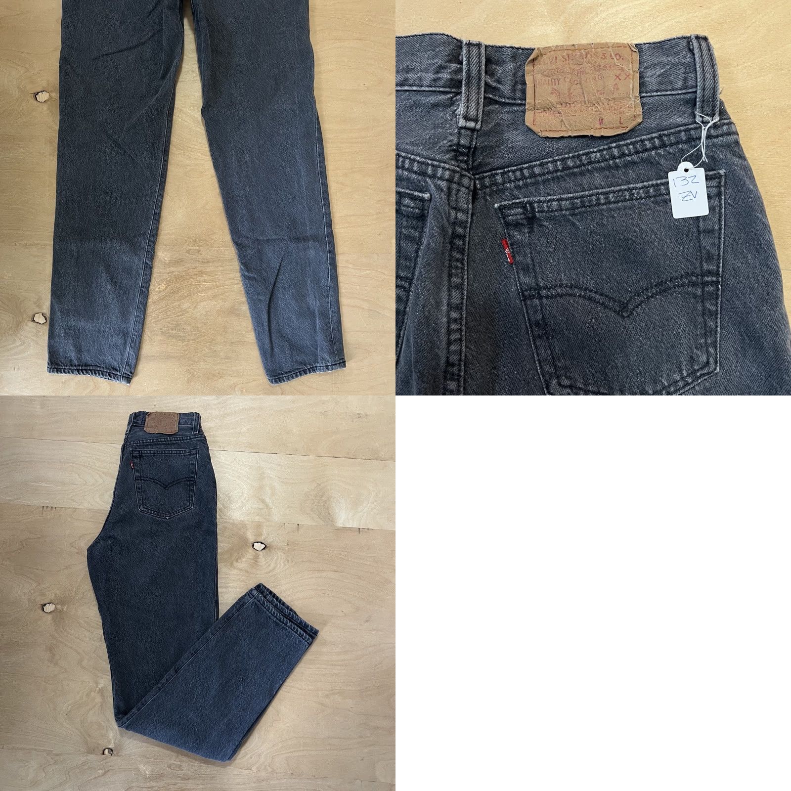 Levi's VINTAGE Levi's 501 Jeans 26x30 Black Womens Jeans 501 80s Size 26" / US 2 / IT 38 - 8 Thumbnail