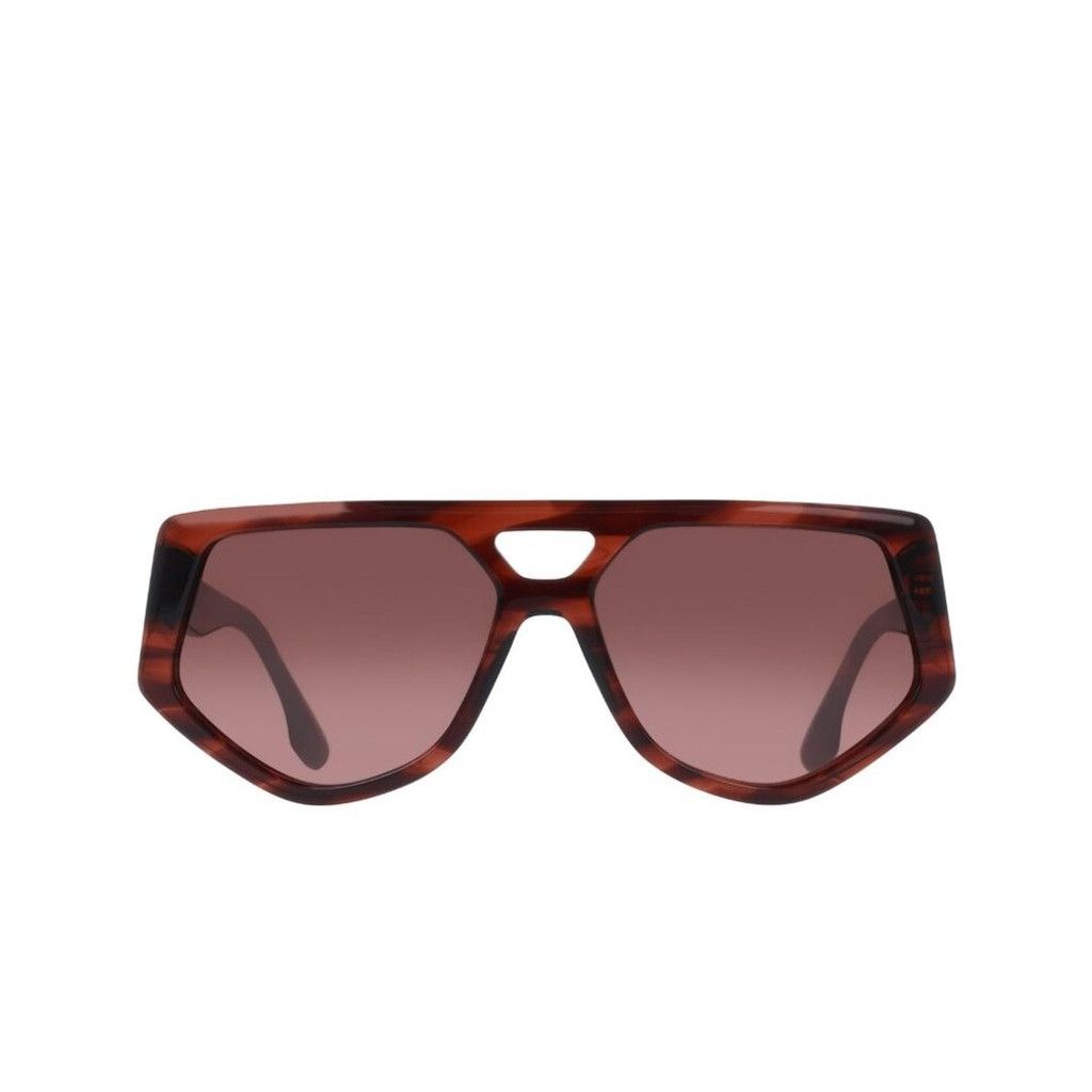 Victoria Beckham Brown VB6815S Geometric Sunglasses