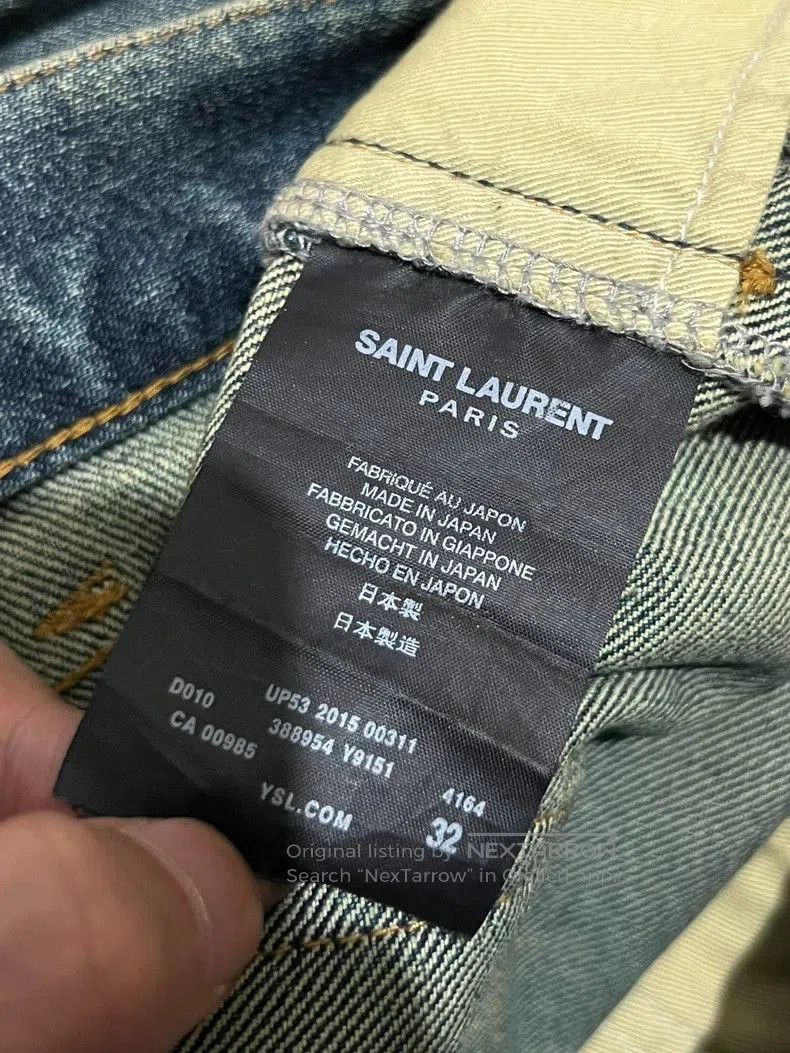 Saint Laurent Paris Saint Laurent D02 Yellow Clay Blue Denim Jeans. Size US 30 / EU 46 - 5 Thumbnail