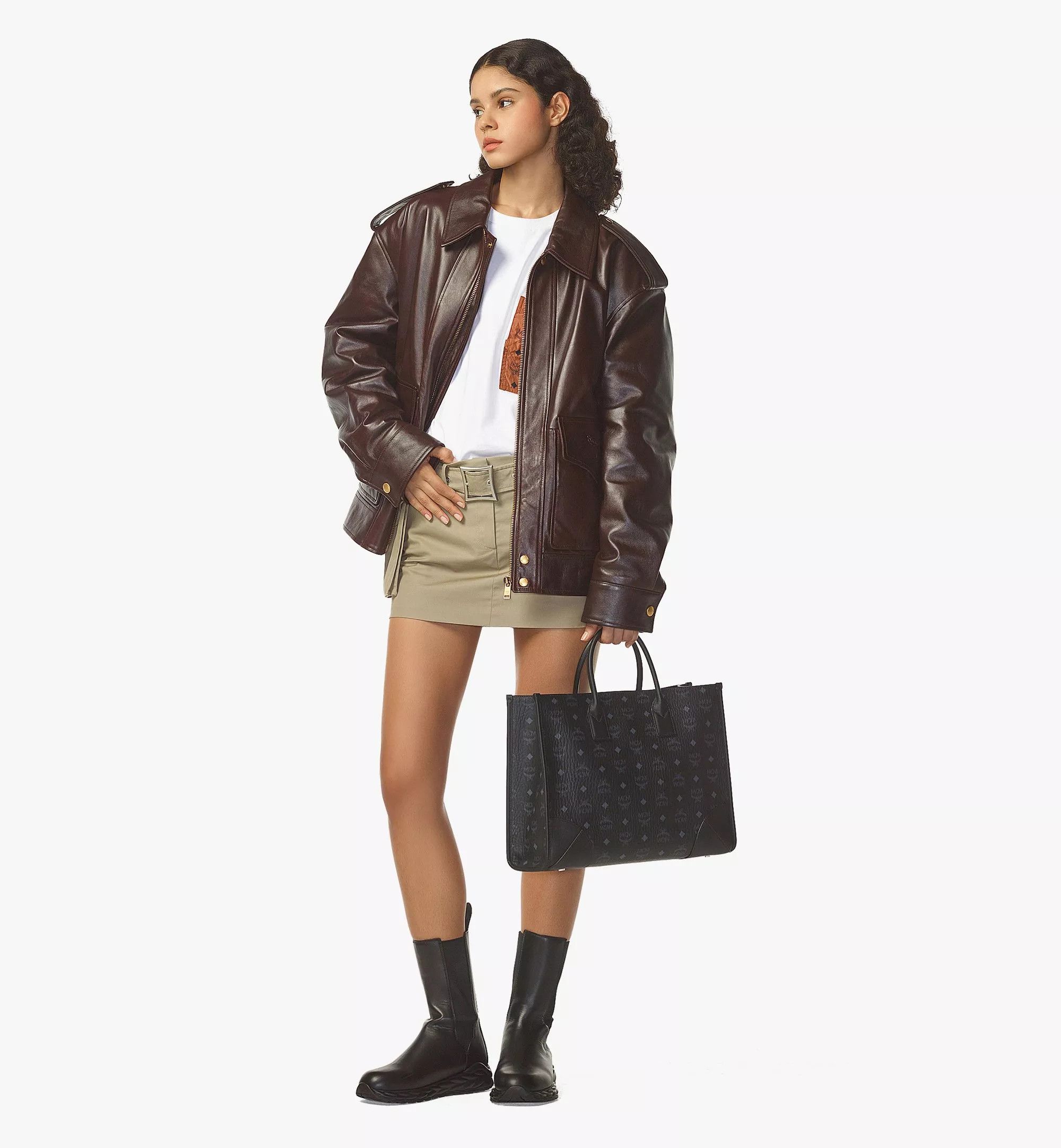 MCM o1mt1gz0625 Unisex Size: OS / Large Tote Bag in Black Size ONE SIZE - 2 Thumbnail