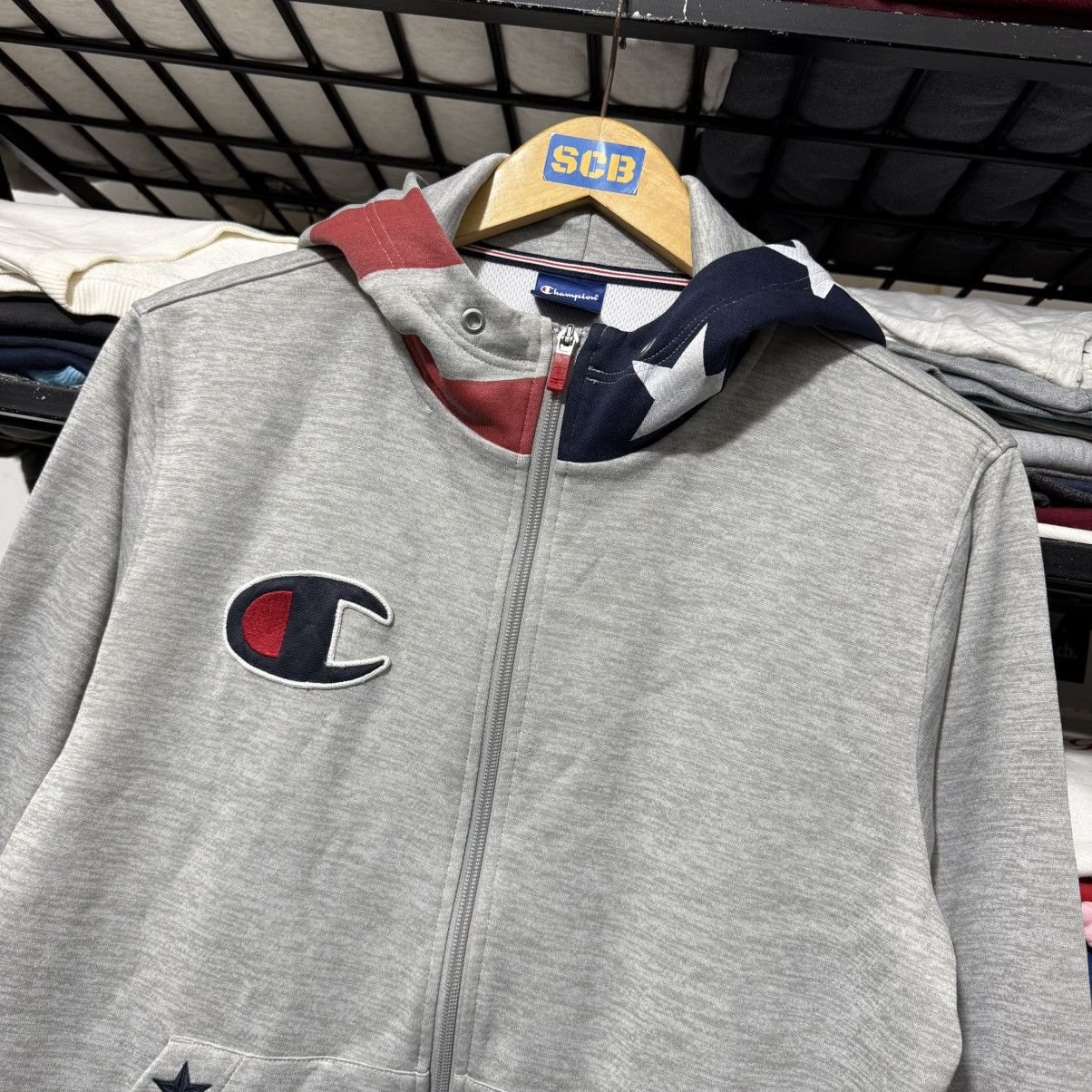 Vintage Vintage champion jaspo american flag ziphoodie Size US S / EU 44-46 / 1 - 2 Thumbnail