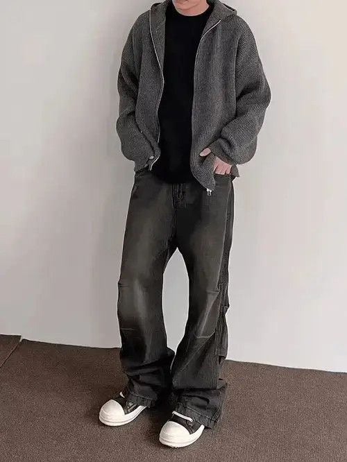 Japanese Brand × Jean Retro pleated silhouette straight-leg bootcut jeans Size US 32 / EU 48 - 3 Thumbnail