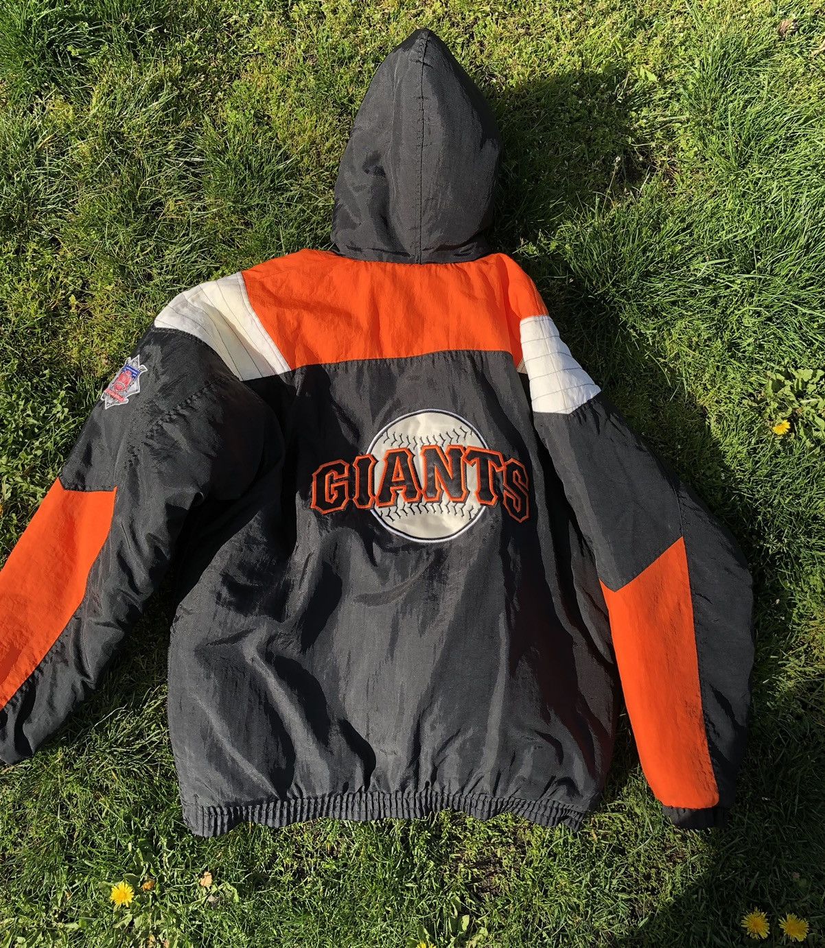 image of Mlb x Starter San Francisco Giants 90's Quilted Jacket Anorak XL in Black, Men's