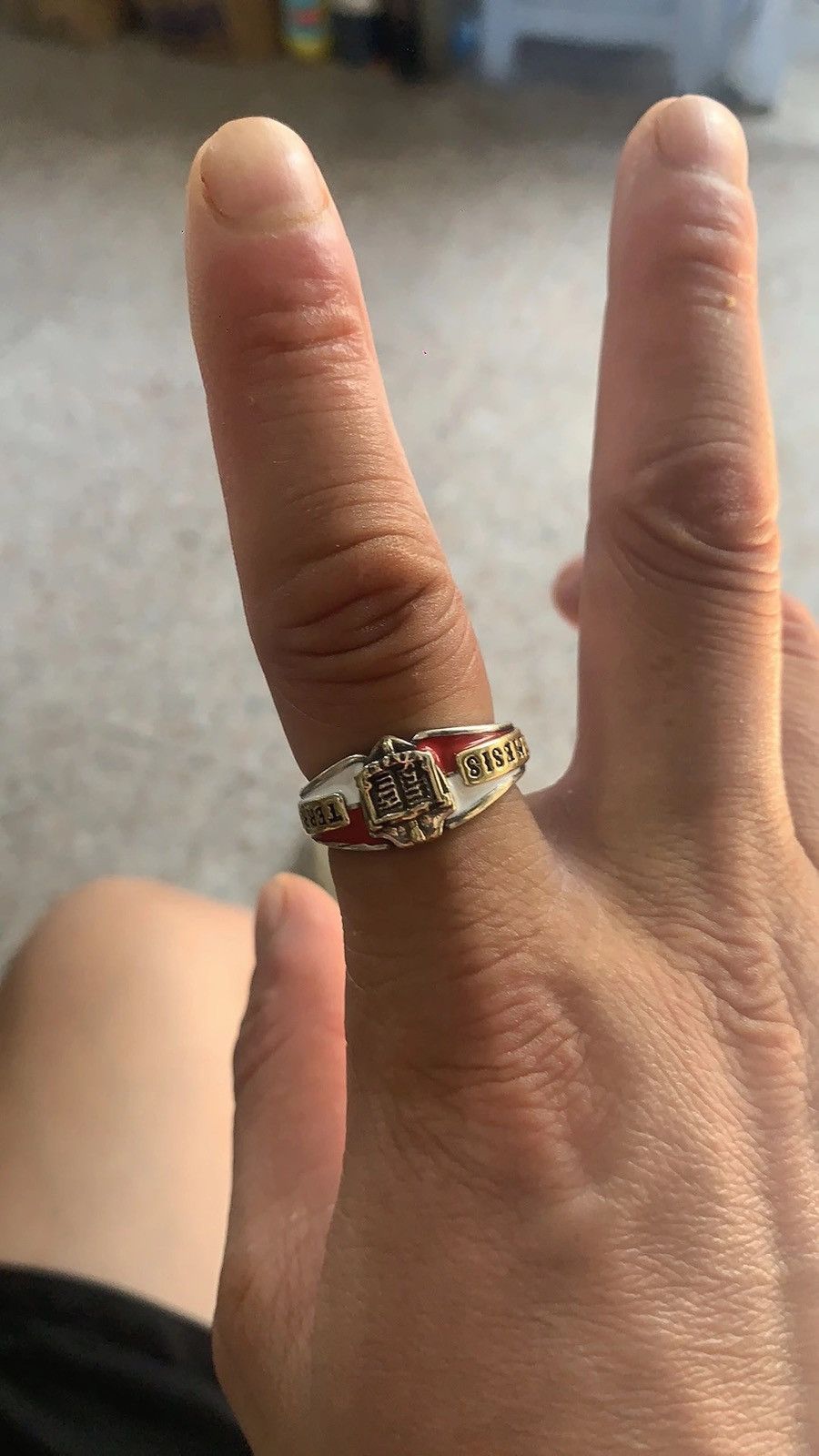 Other Distressed Skin-Texture Ring – Vintage Tarnished Metal Size ONE SIZE - 2 Thumbnail