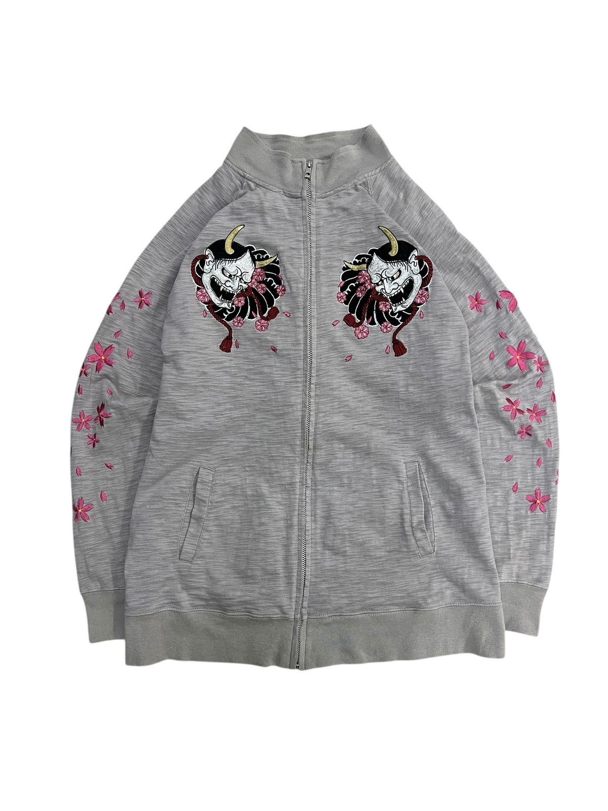 Japanese Brand 2000s Japanese Domestic 🇯🇵 Oni Hannya Embroidery Jacket Size US L / EU 52-54 / 3 - 1 Thumbnail