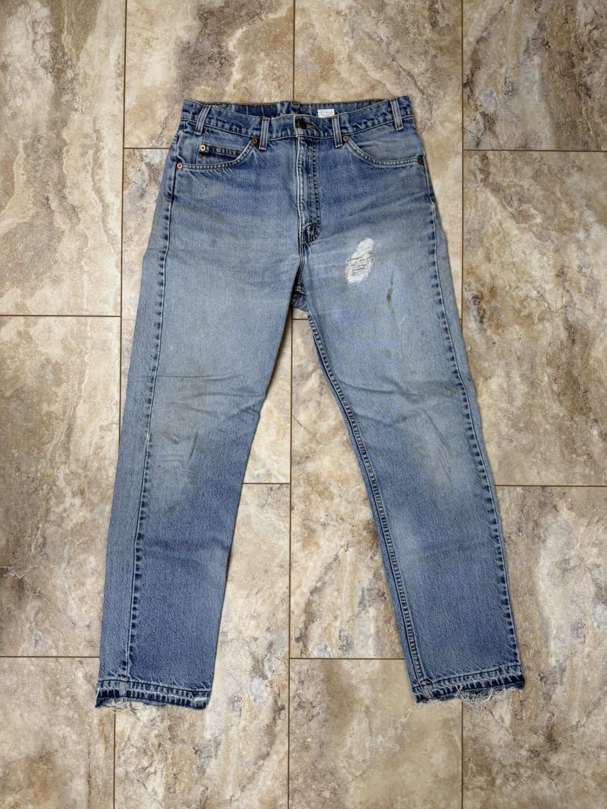 Levi’s Orange Tab Vintage 505 34x32 Distressed Light Wash