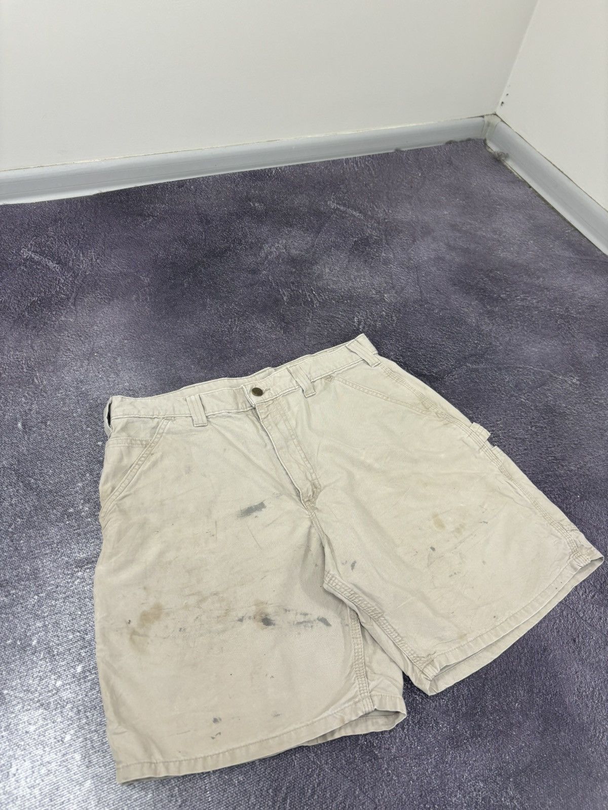 Carhartt Vintage Carhartt Y2K Cream Work Hype Shorts Size US 34 / EU 50 - 7 Thumbnail